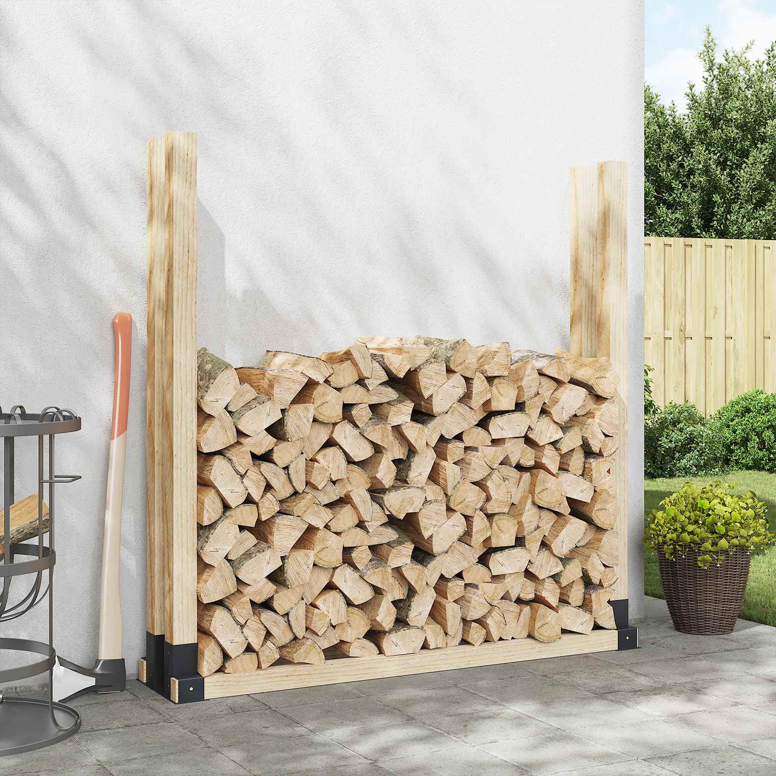 Tűzifa halmozó segéd 2 pcs antracitszürke 34 x 10 x 15 cm acél