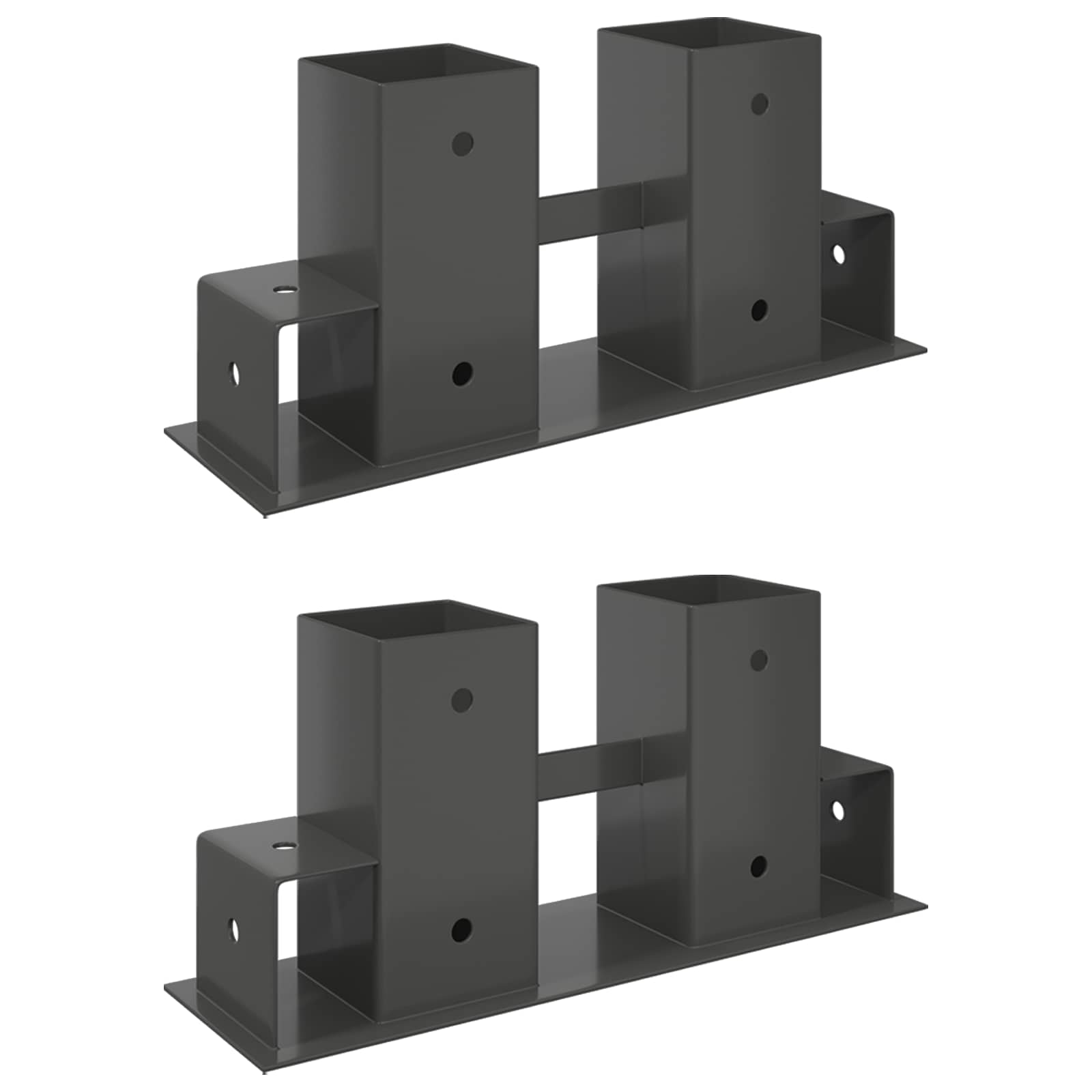 Tűzifa halmozó segéd 2 pcs antracitszürke 34 x 10 x 15 cm acél