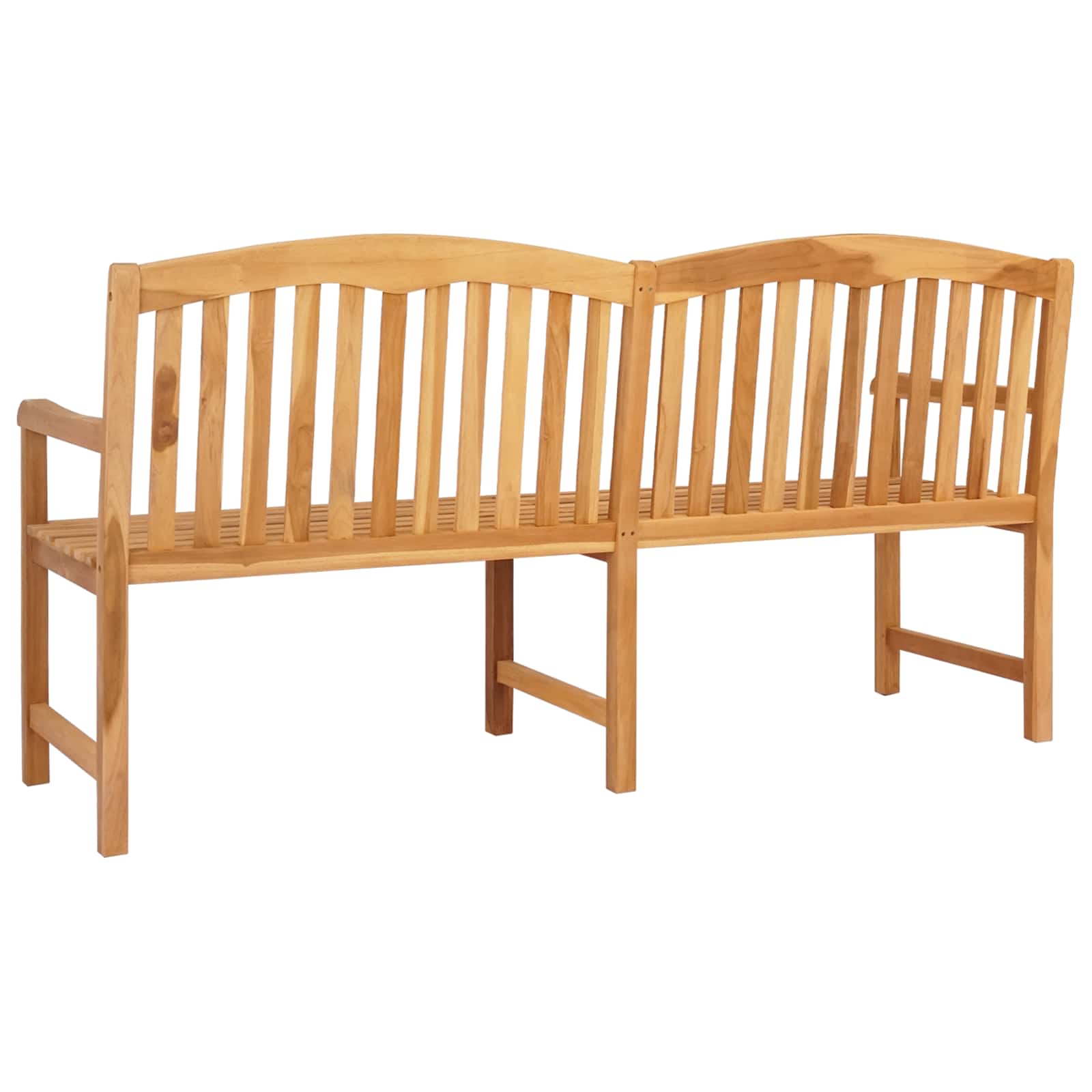Kézműves rózsabank természetes 150 x 60 x 90 cm tömör teakfa