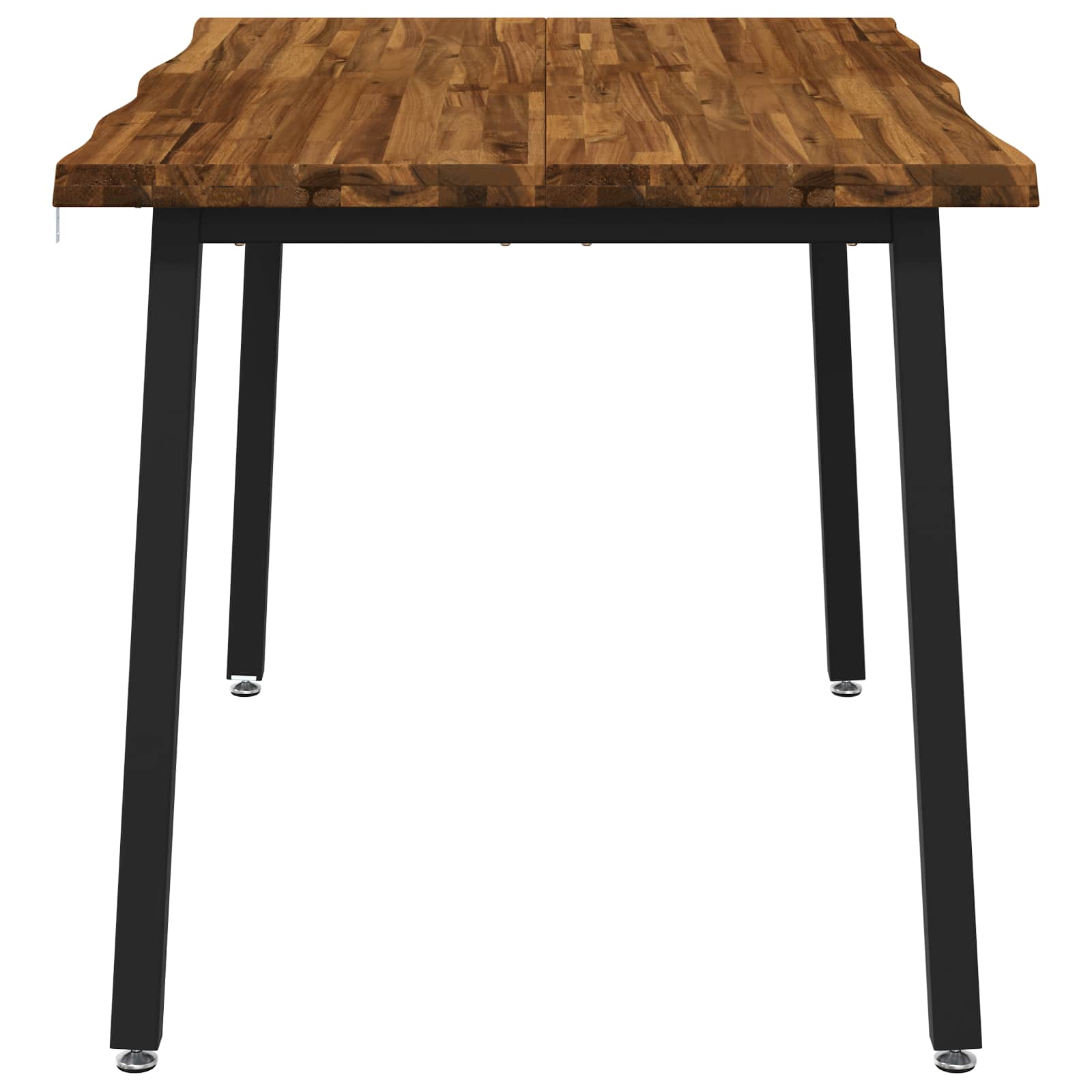 110 x 55 x 75 cm tömör akácfa természetes és fekete