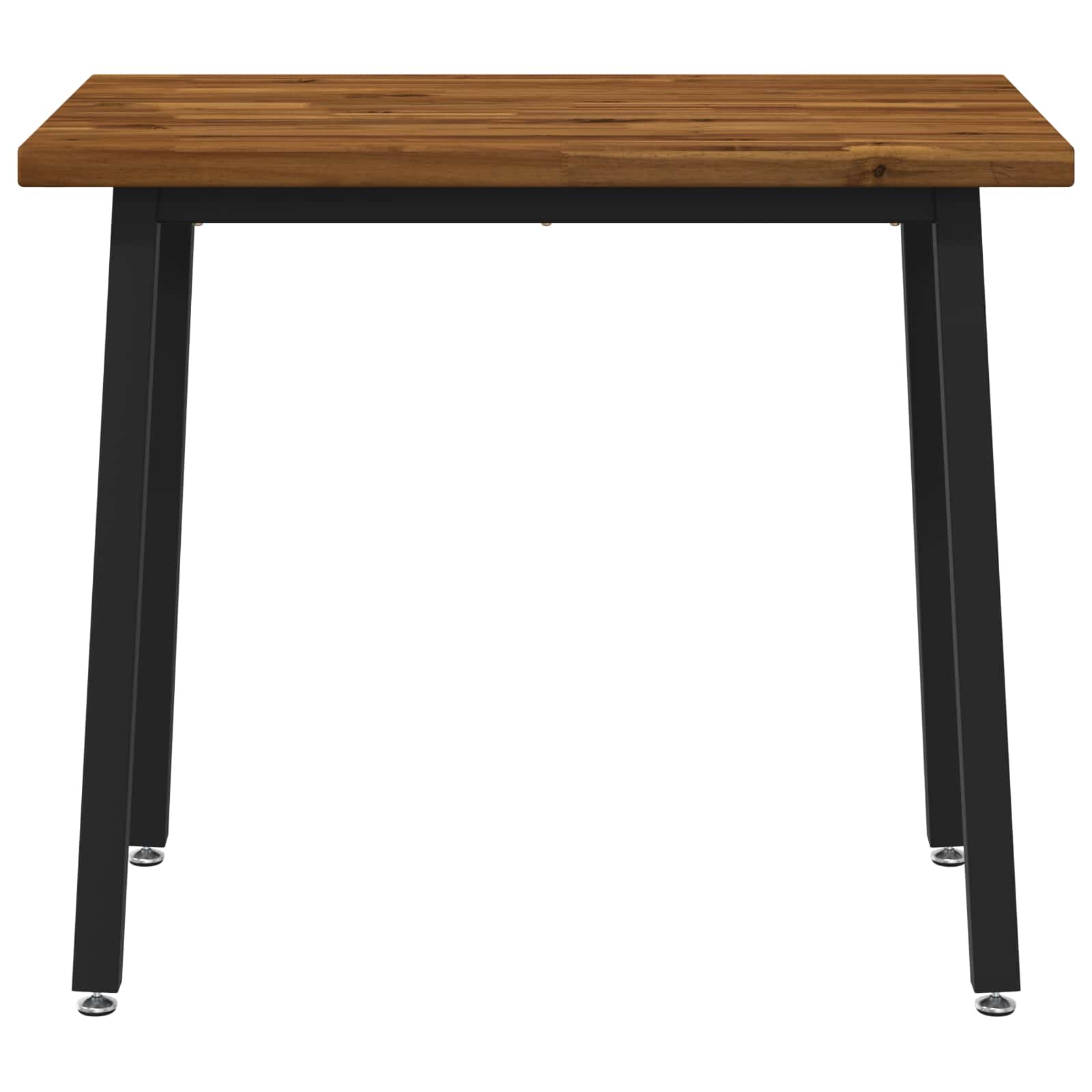 110 x 55 x 75 cm tömör akácfa természetes és fekete