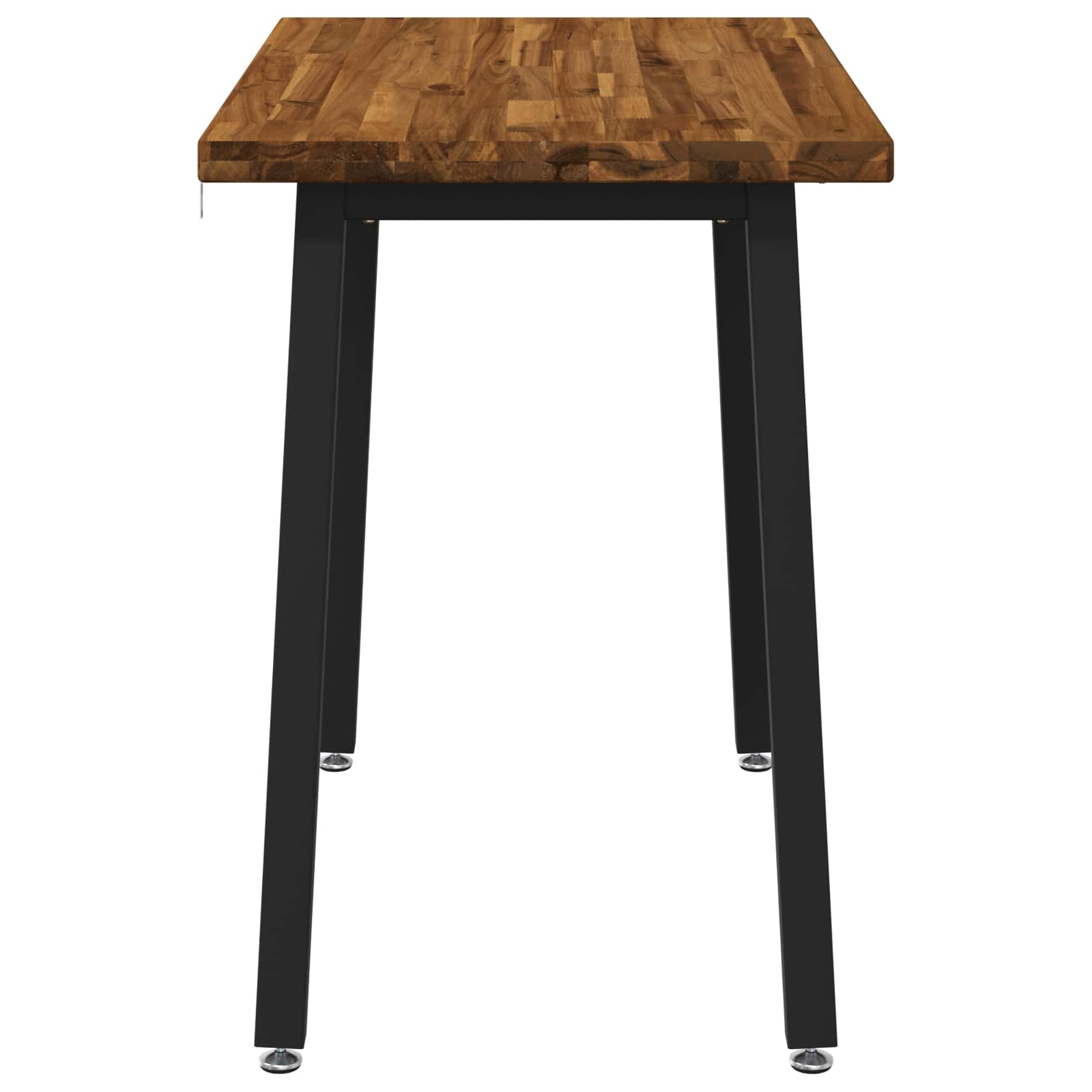 110 x 55 x 75 cm tömör akácfa természetes és fekete