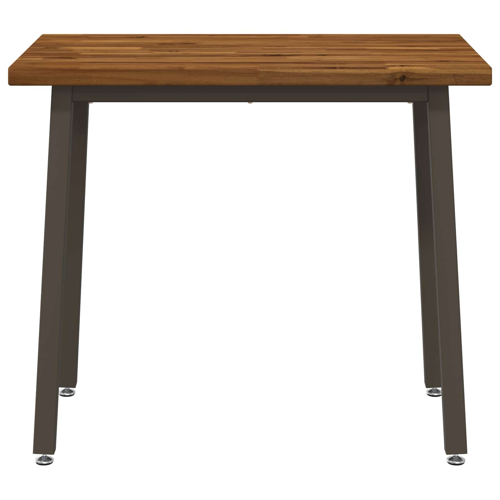 110 x 55 x 75 cm tömör akácfa természetes és kávé négyszögletes