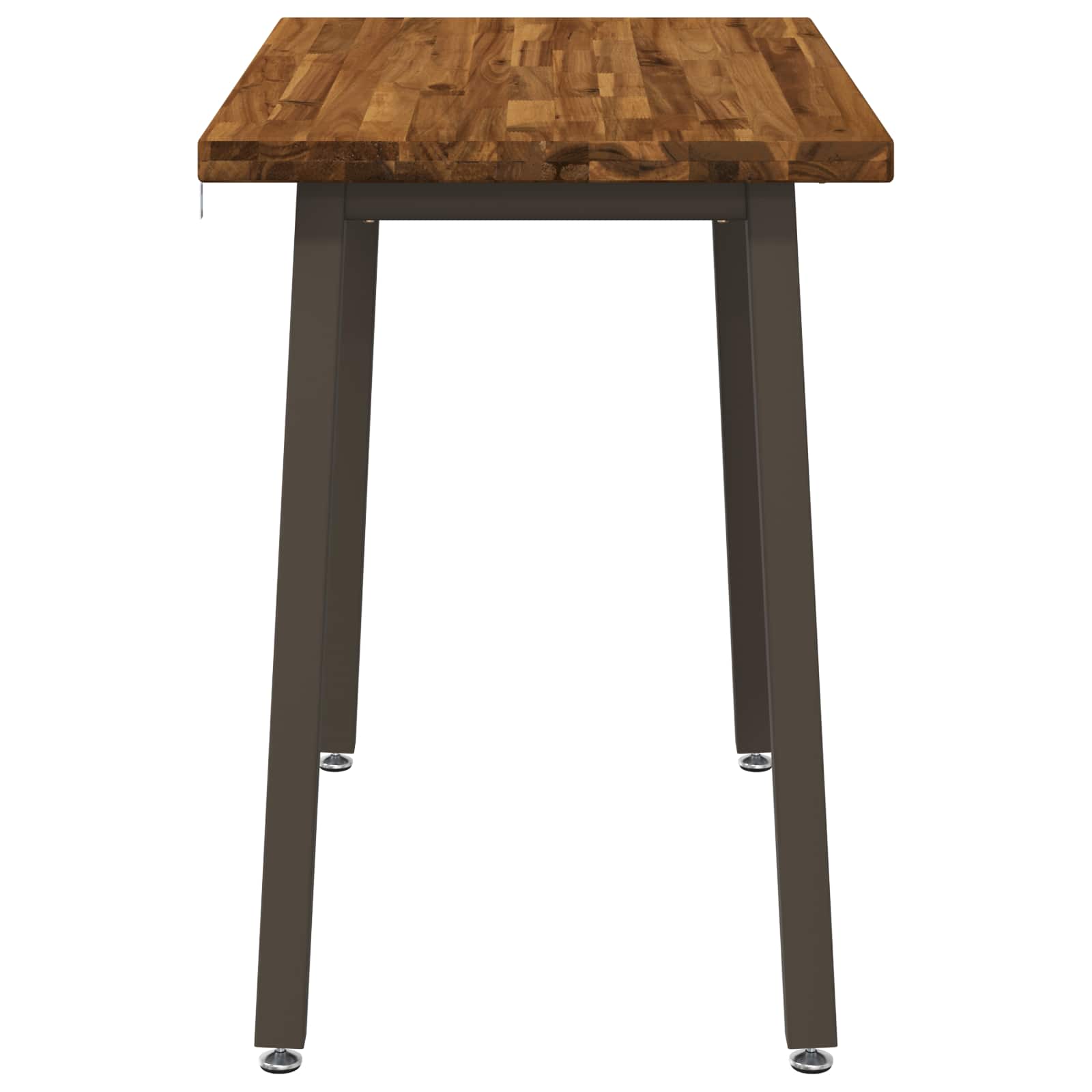 110 x 55 x 75 cm tömör akácfa természetes és kávé négyszögletes