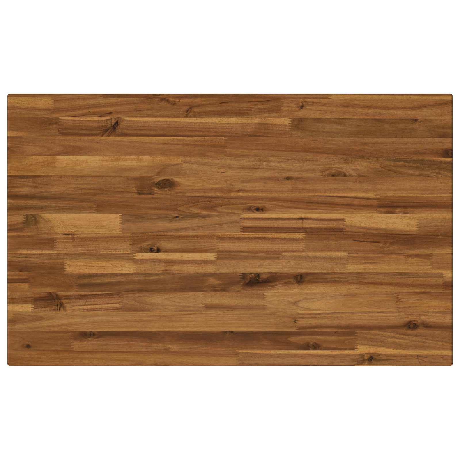 110 x 55 x 75 cm tömör akácfa természetes és kávé négyszögletes
