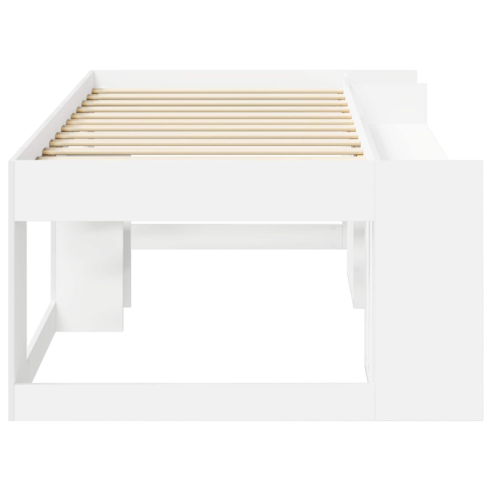 Gyerekágy keret tárolóval fehér 90 x 190 cm szerelt fa