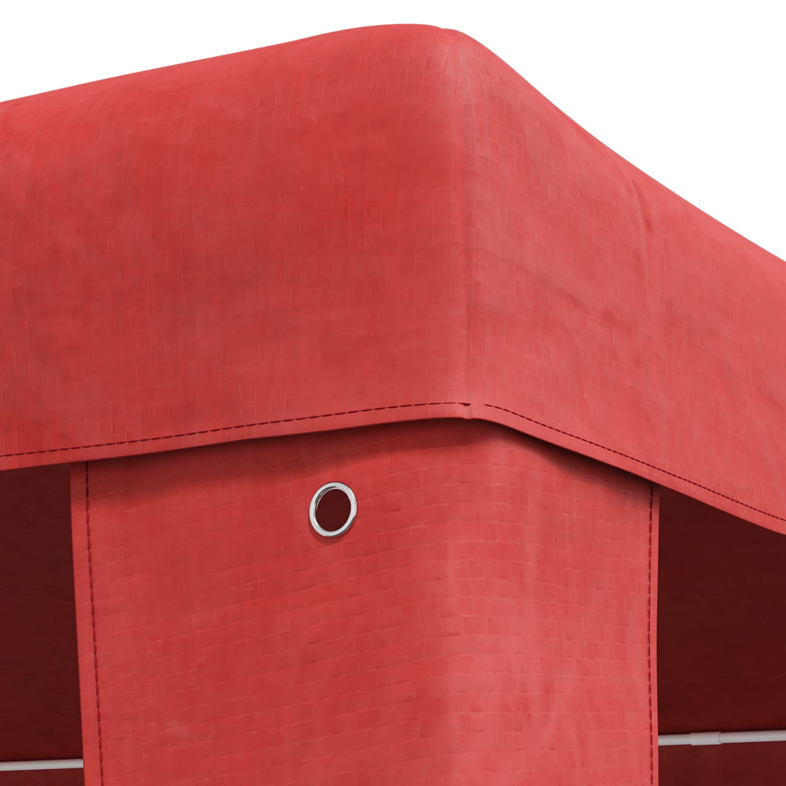 Partysátor piros 600 x 300 x 255 cm pe és acél