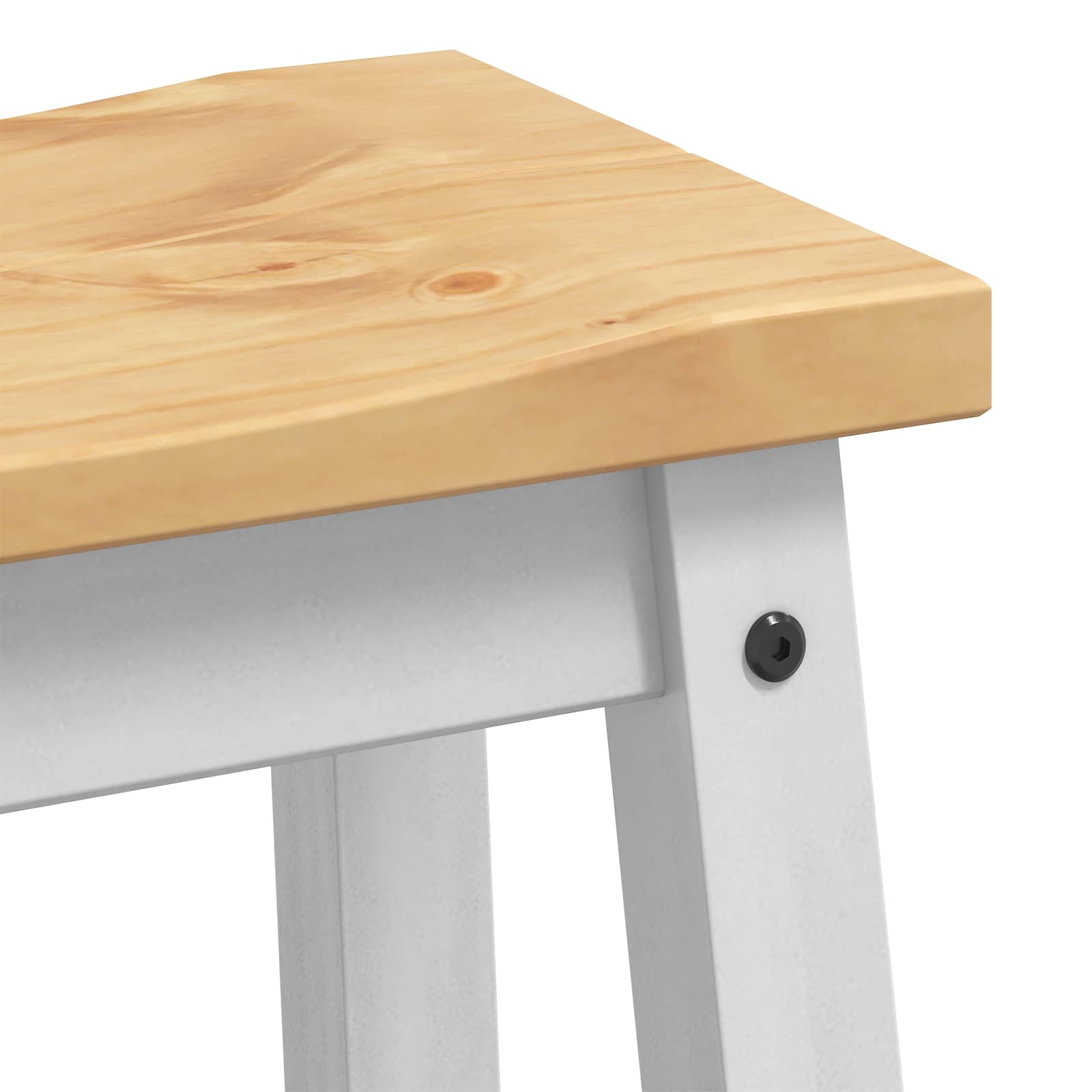 Konyhai sziget szett corona 3 pcs fehér és mézes viasszal