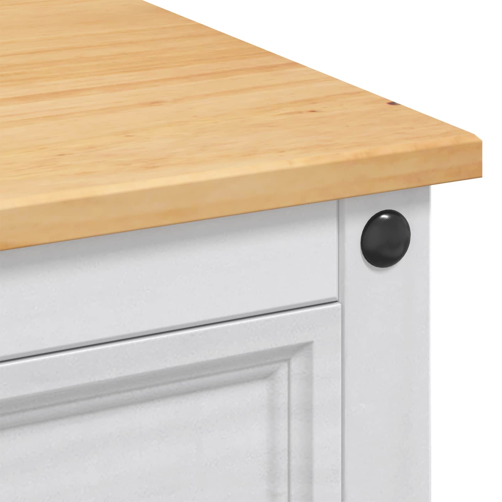 Konyhai sziget szett corona 3 pcs fehér és mézes viasszal