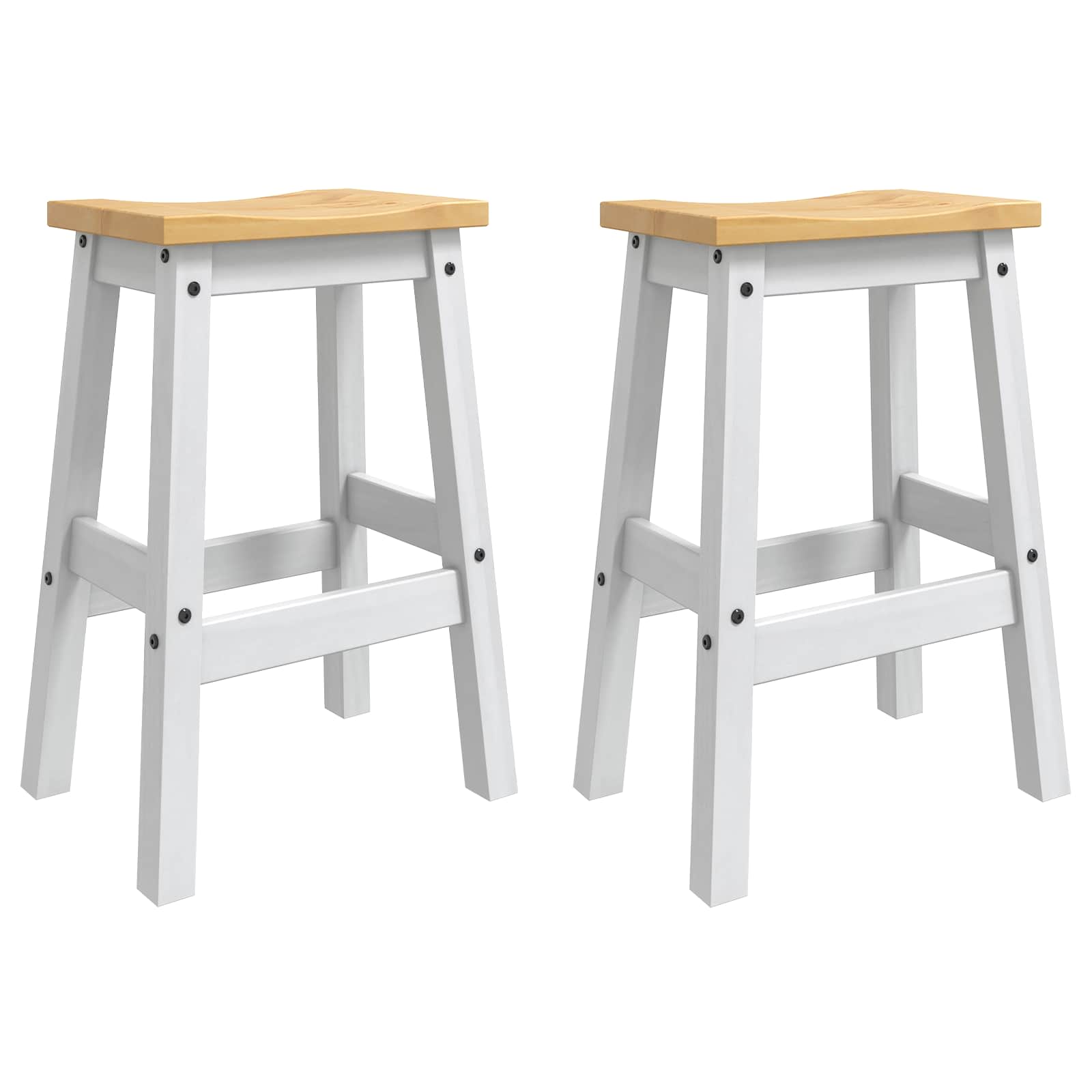 Konyhai sziget szett corona 3 pcs fehér és mézes viasszal