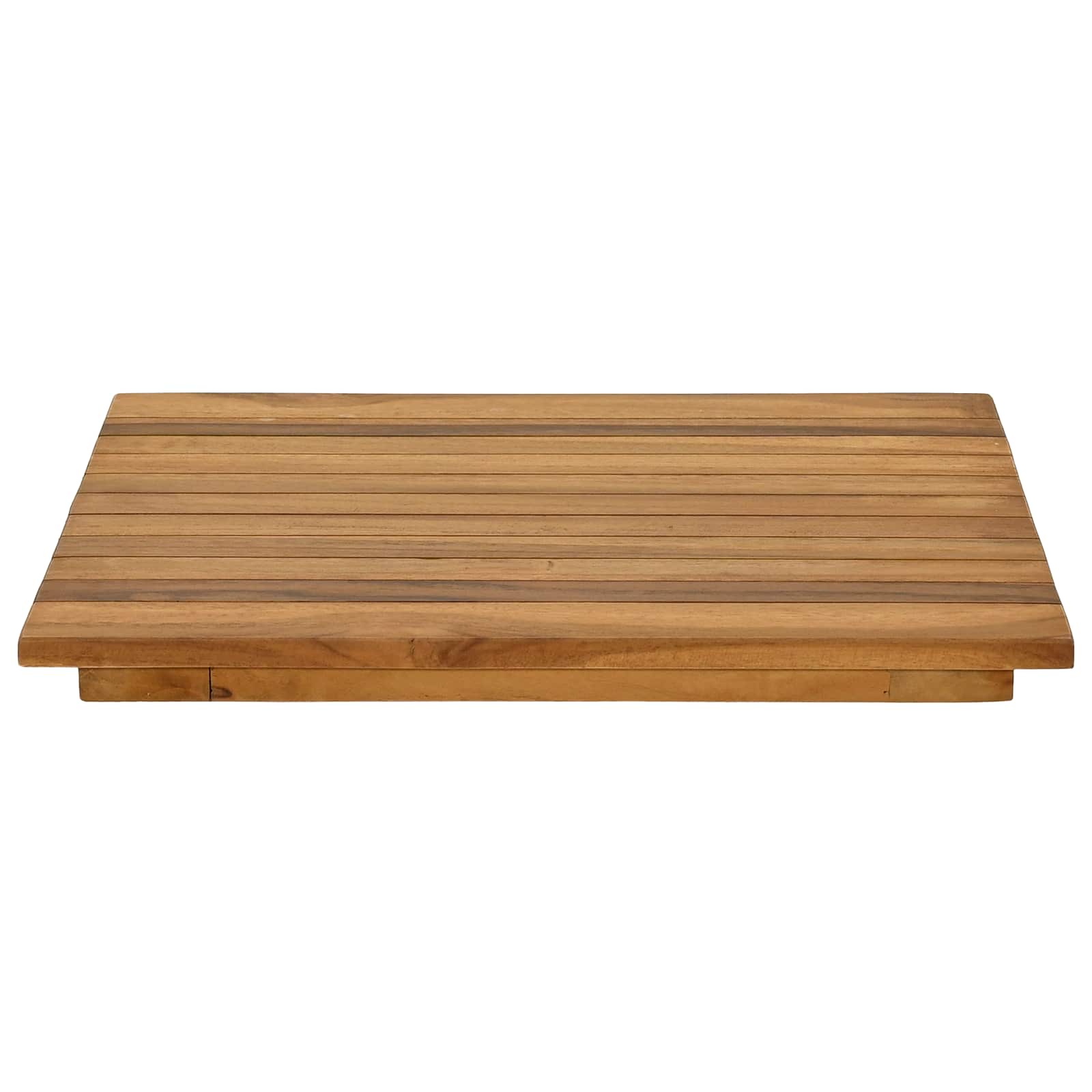 Asztallap 40 x 40 x 3,5 cm négyzet tömör teakfa természetes