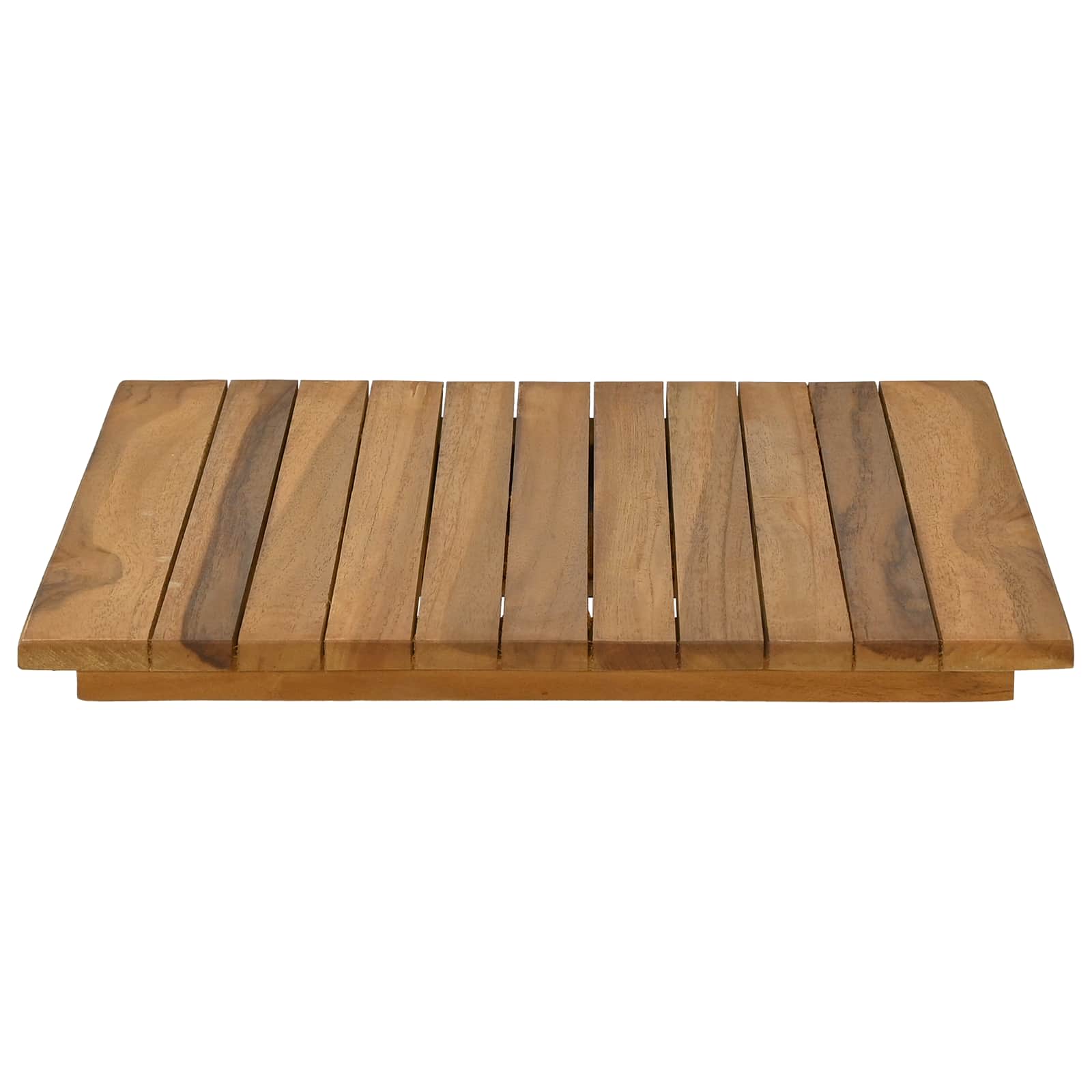 Asztallap 40 x 40 x 3,5 cm négyzet tömör teakfa természetes