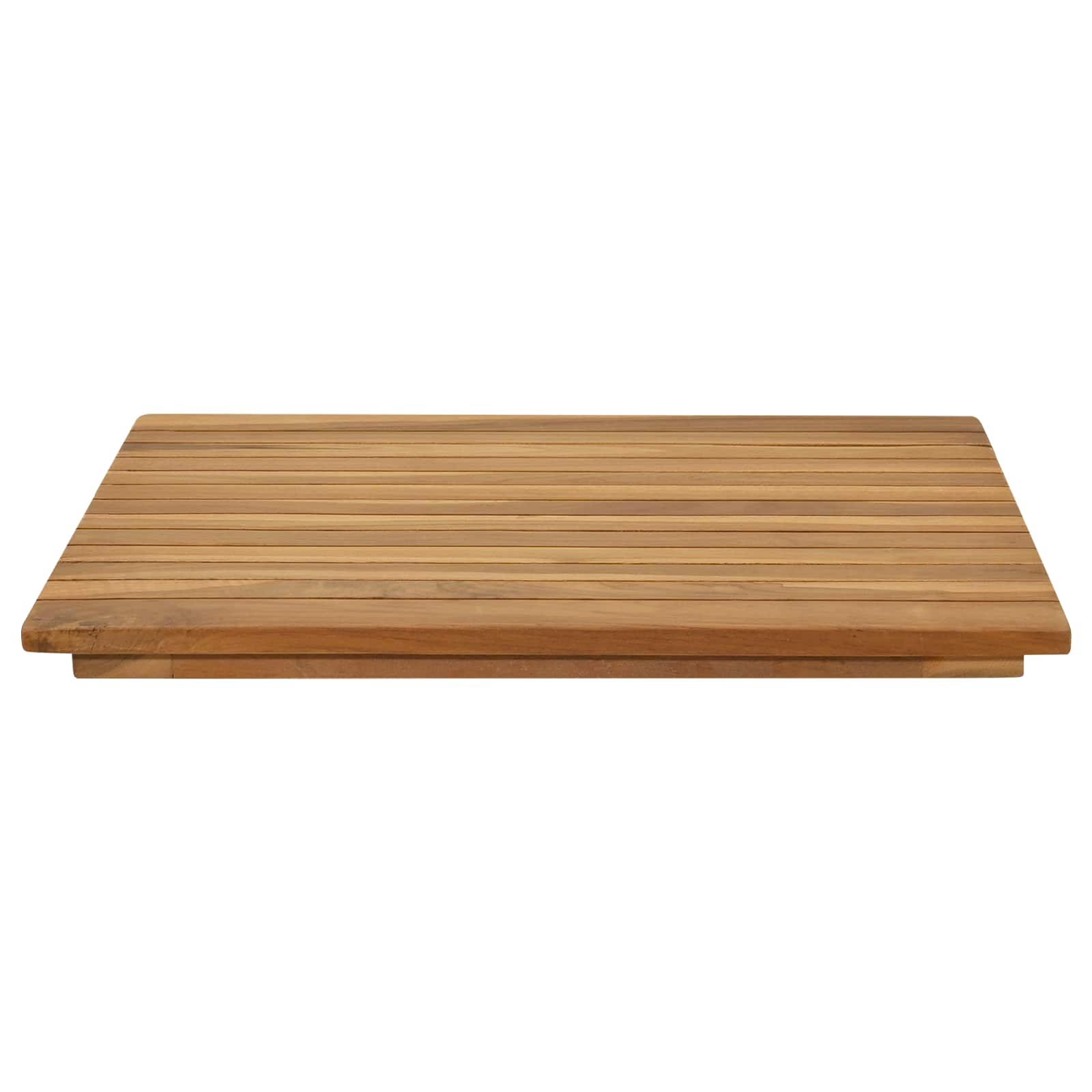 Asztallap 50 x 50 x 3,5 cm négyzet tömör teakfa természetes