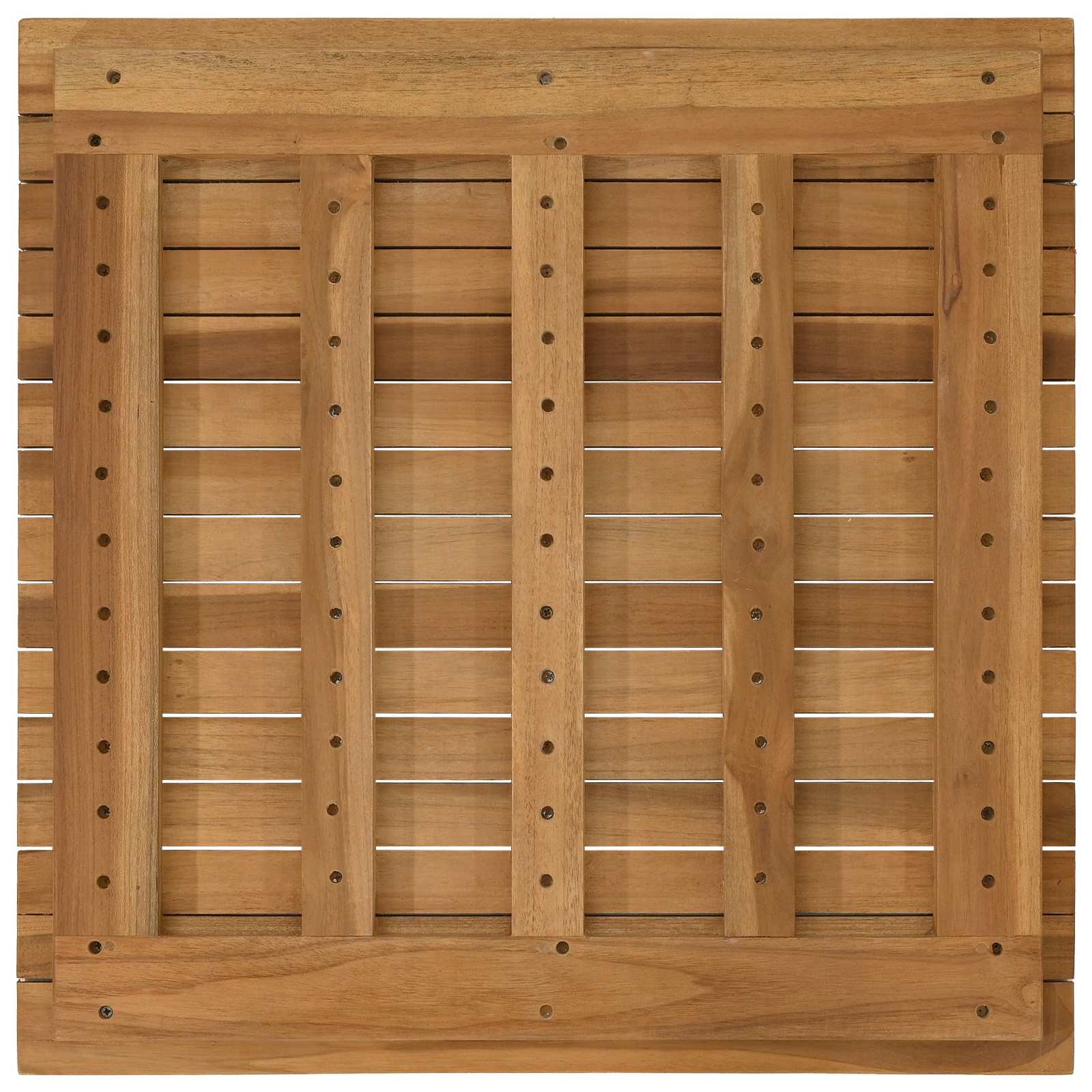 Asztallap 60 x 60 x 3,5 cm négyzet tömör teakfa természetes