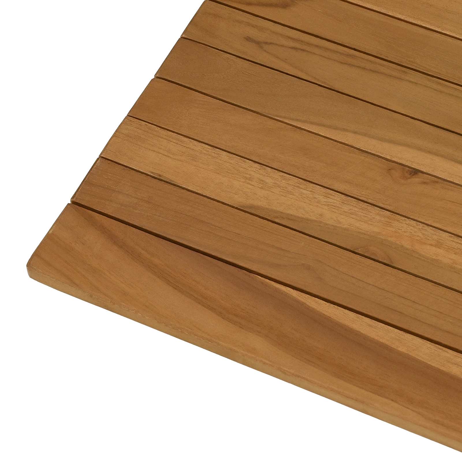 Asztallap 70 x 70 x 3,5 cm négyzet tömör teakfa természetes