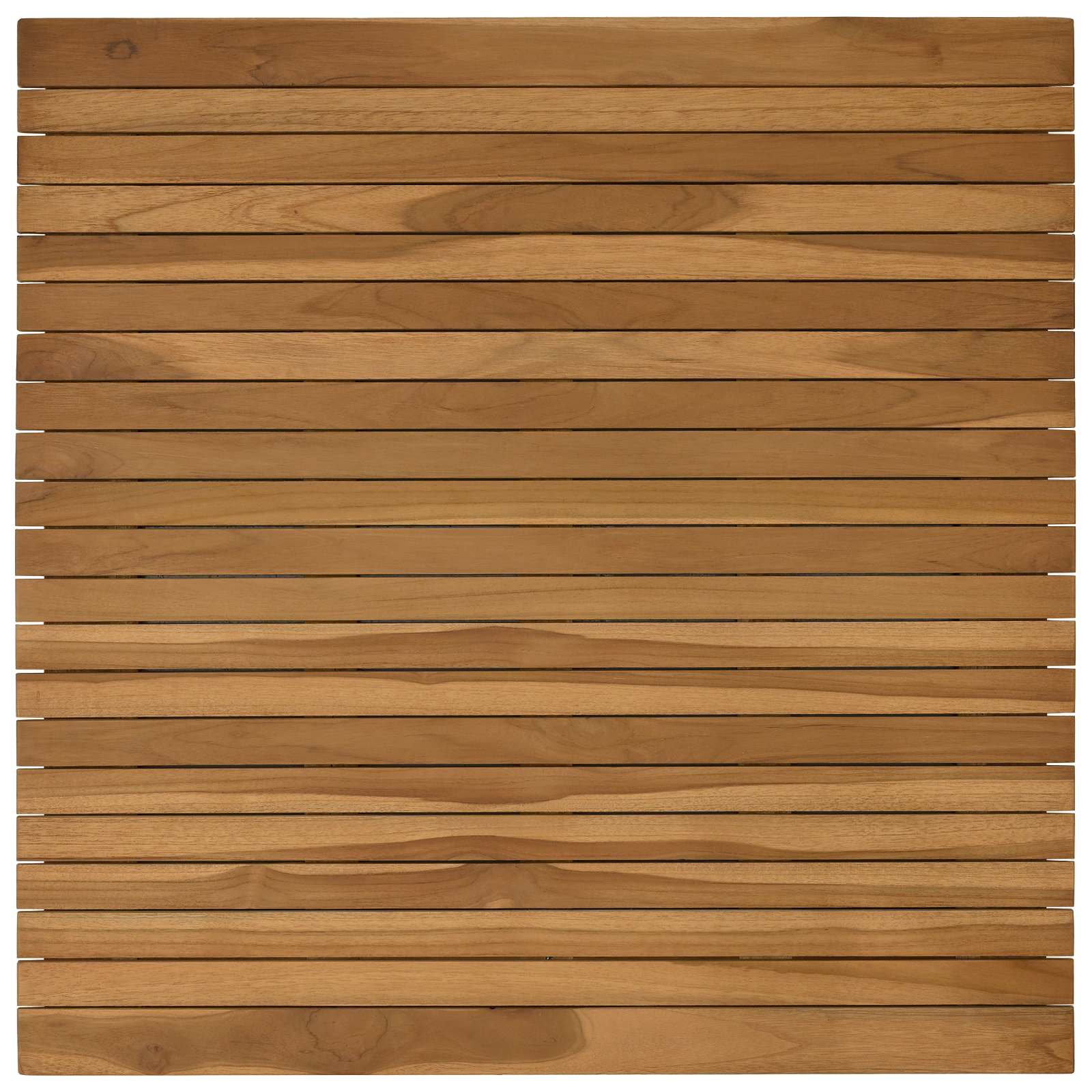 Asztallap 80 x 80 x 3,5 cm négyzet tömör teakfa természetes