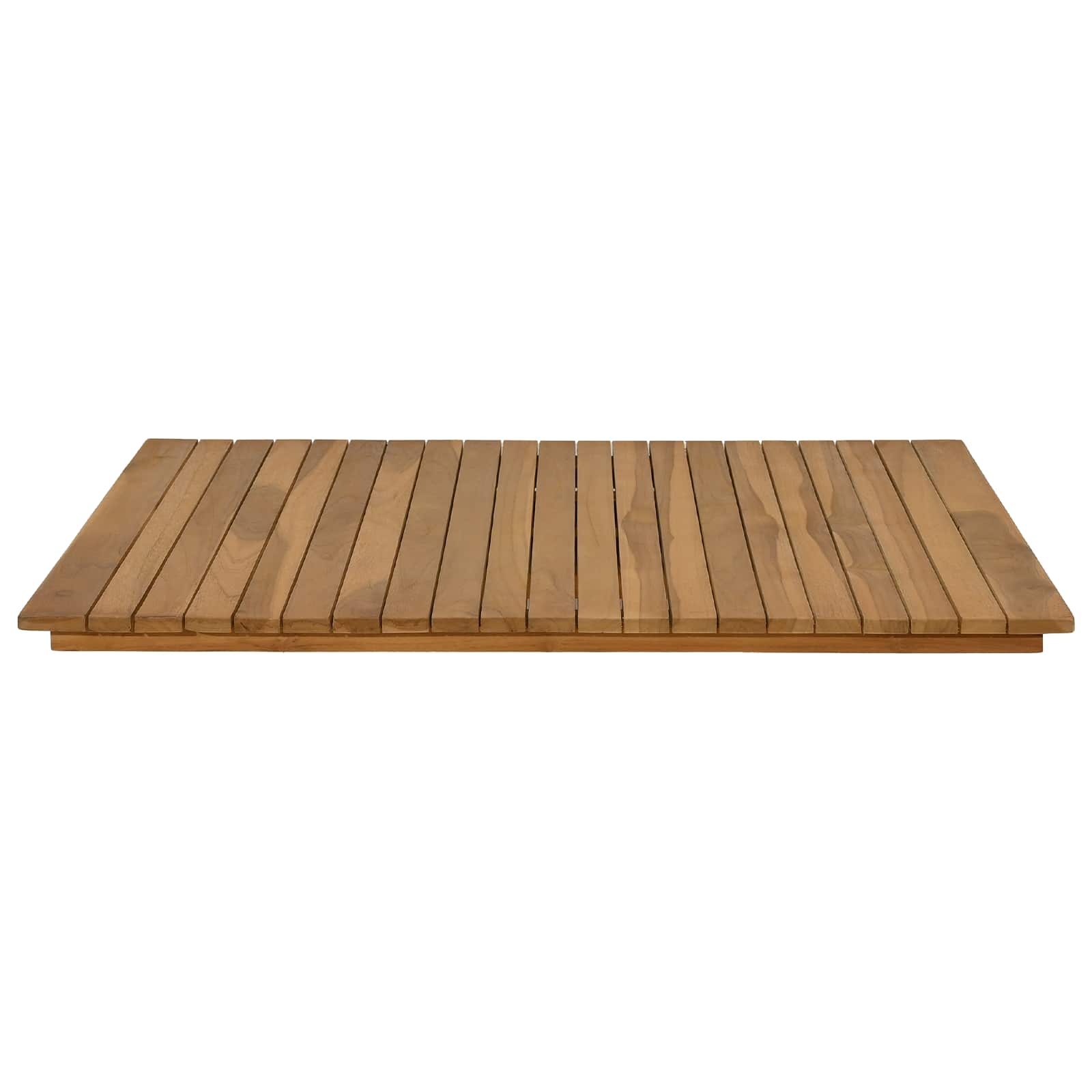 Asztallap 80 x 80 x 3,5 cm négyzet tömör teakfa természetes