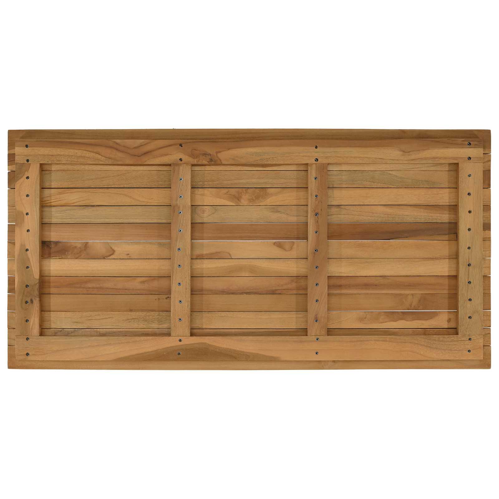 Asztallap 100 x 50 x 3,5 cm négyszögletes tömör teakfa
