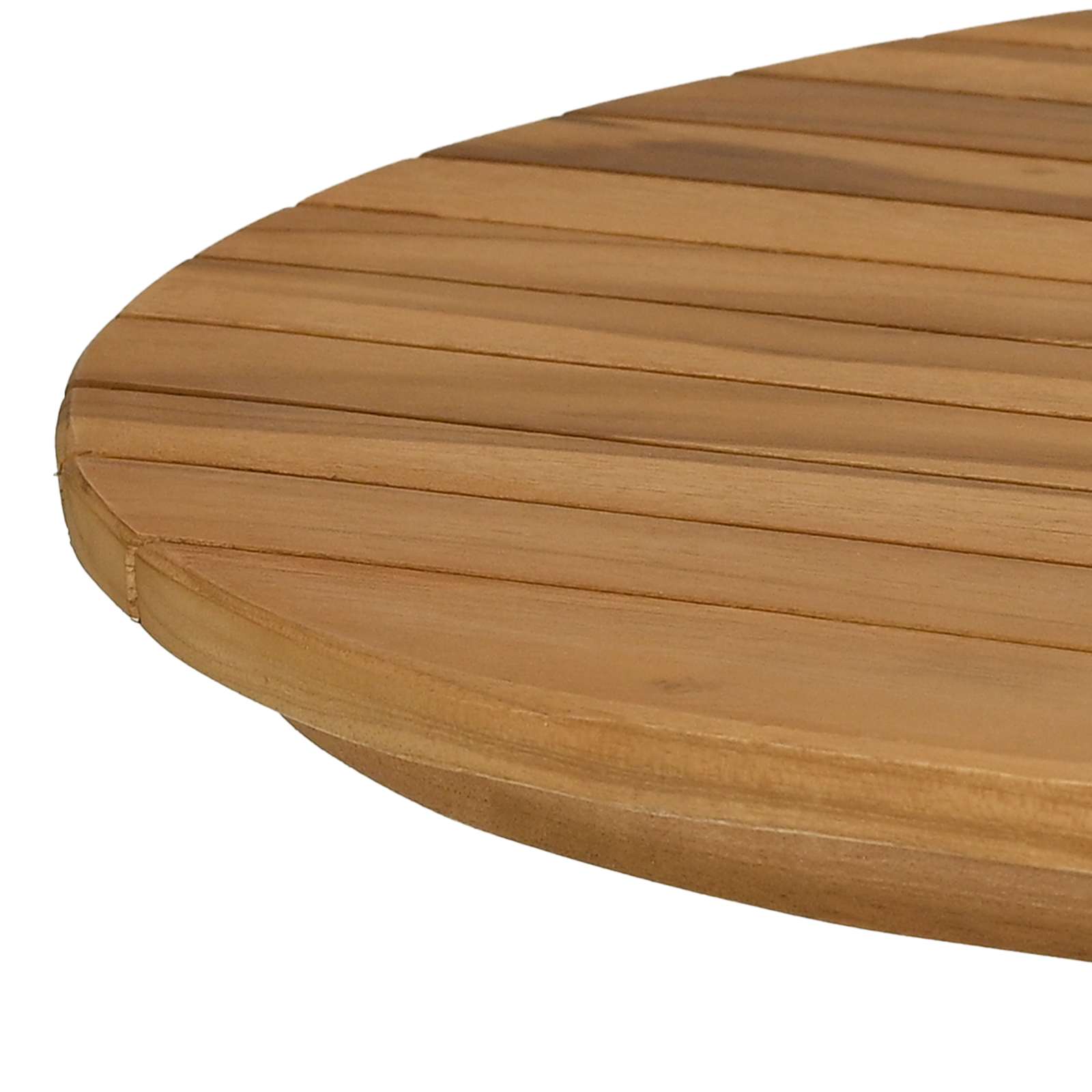 Asztallap 100 x 50 x 3,5 cm ovális tömör teakfa természetes