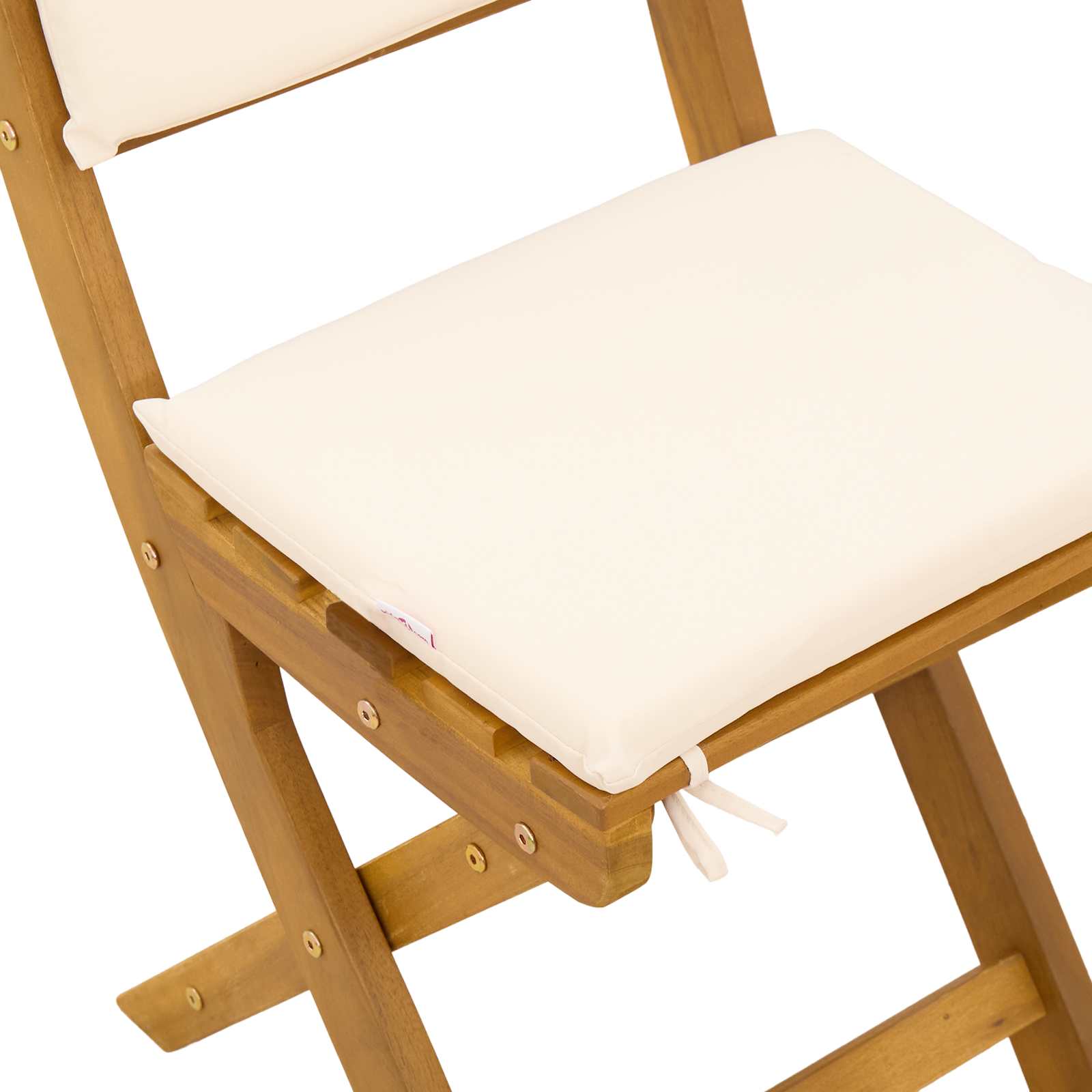 Kültéri bistro székek párnával 6 pcs krémfehér 38 x 46 x 85 cm