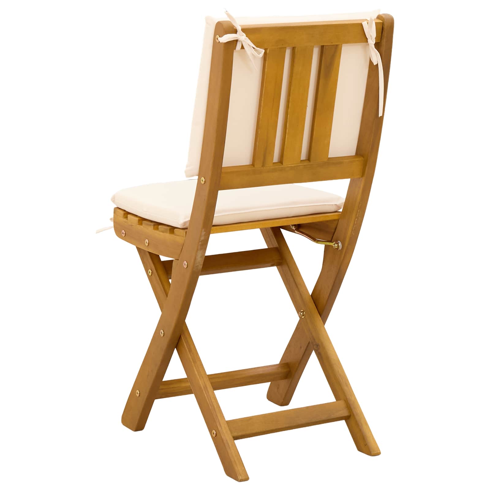 Kültéri bistro székek párnával 6 pcs krémfehér 38 x 46 x 85 cm