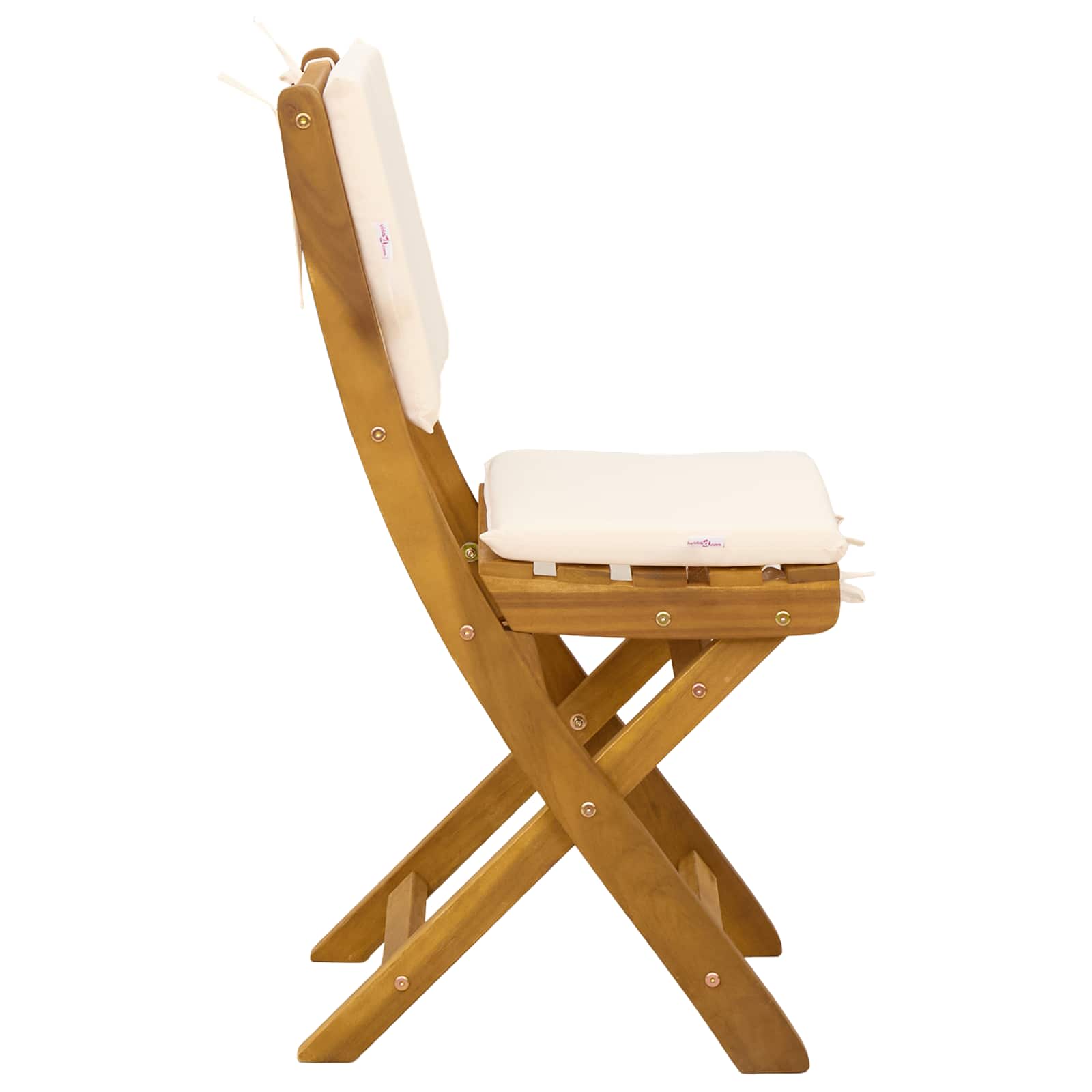 Kültéri bistro székek párnával 6 pcs krémfehér 38 x 46 x 85 cm