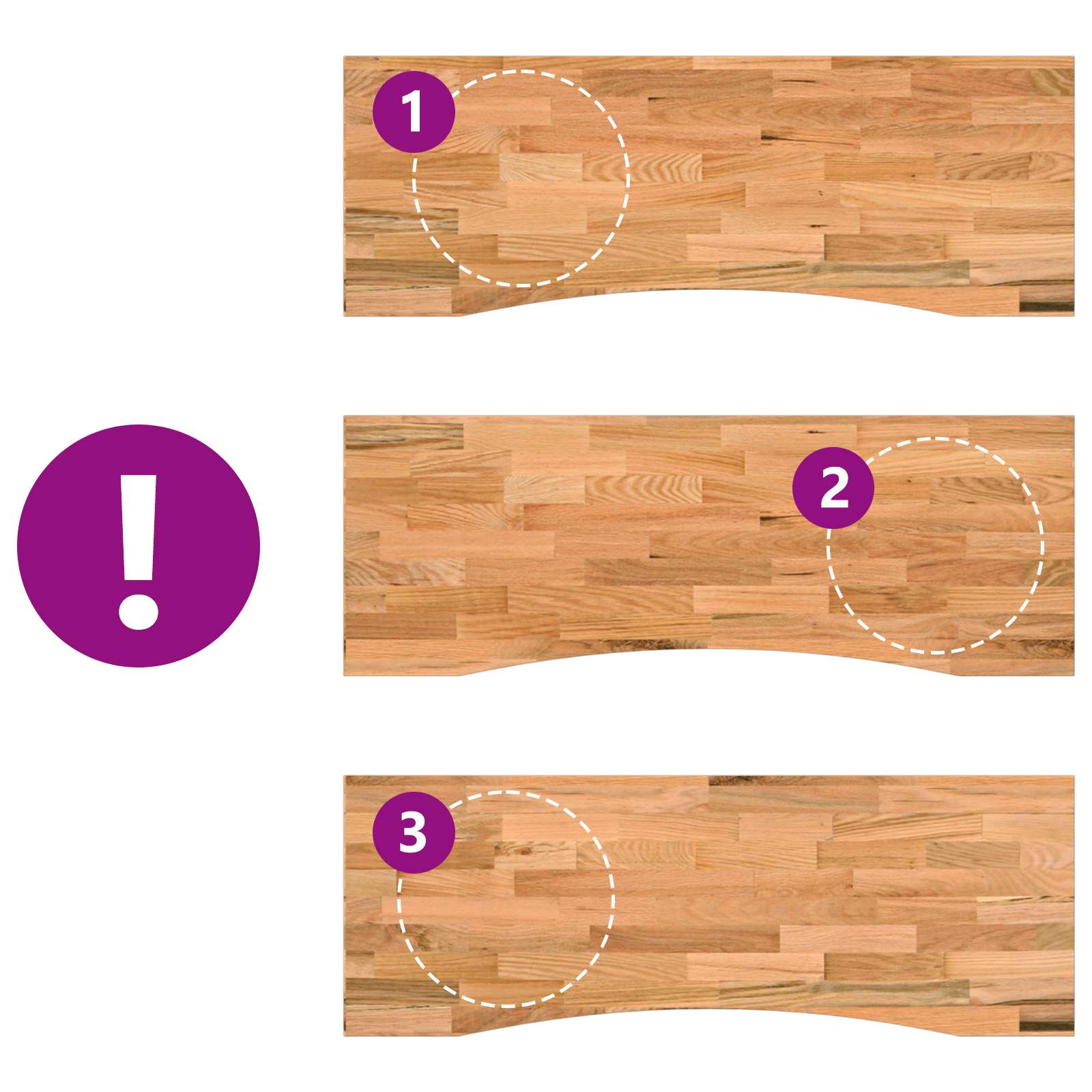 Asztal fekete és világosbarna 140 x 60 cm tömör tölgyfa