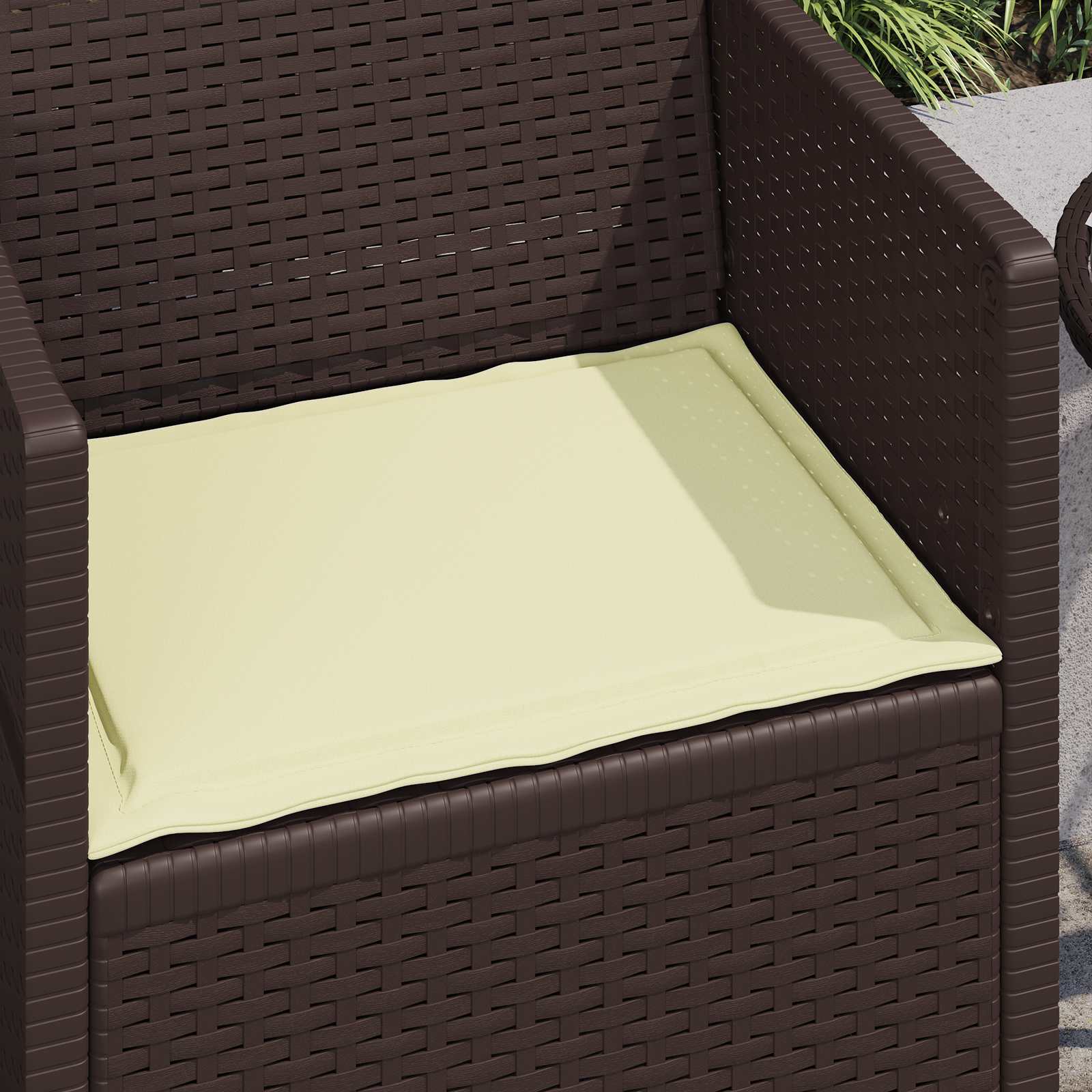 Ülőpárnák 2 pcs krém 47 x 36 x 2 cm poliészter