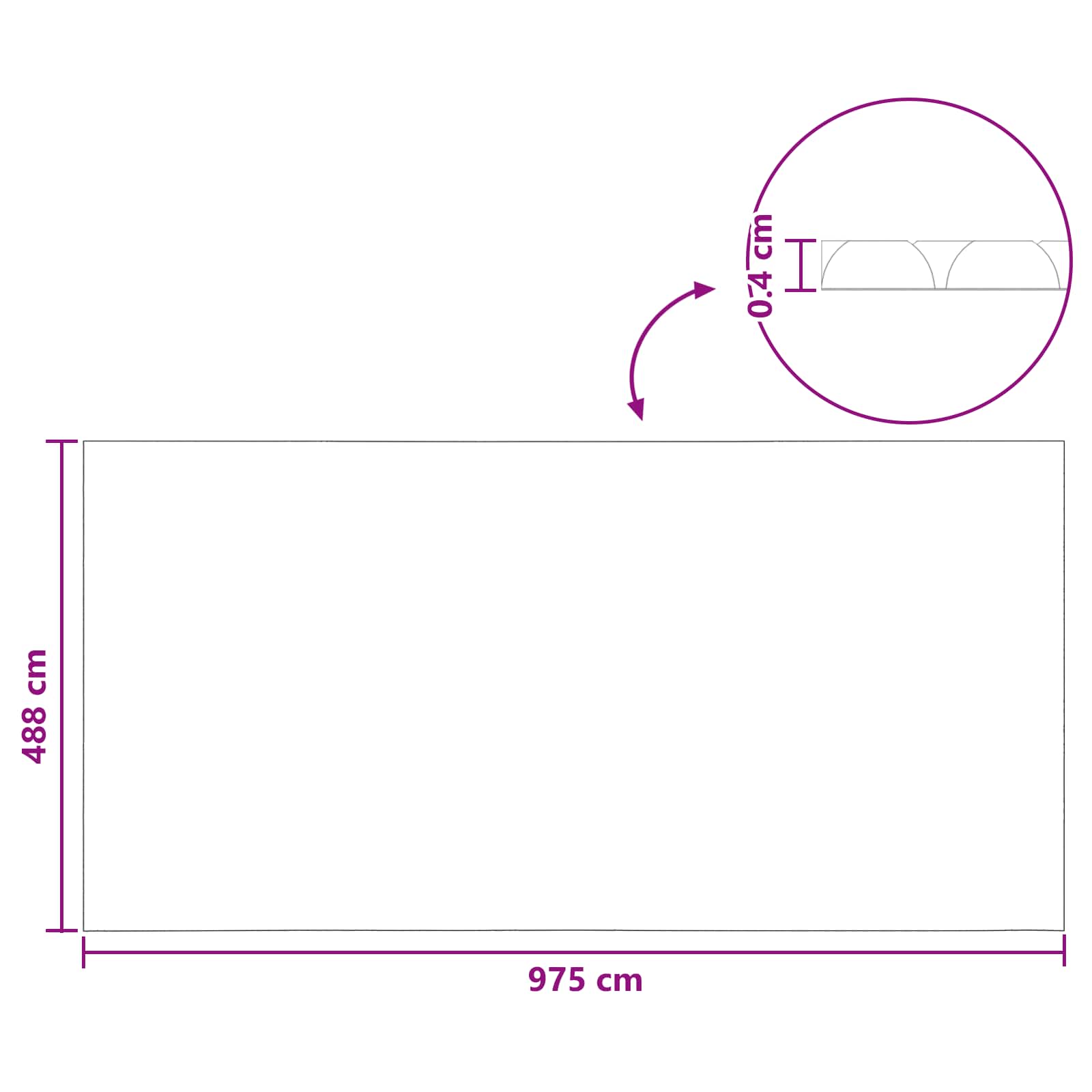 Medencetakaró nélkül használható nehéz minőség 975 x 488 cm