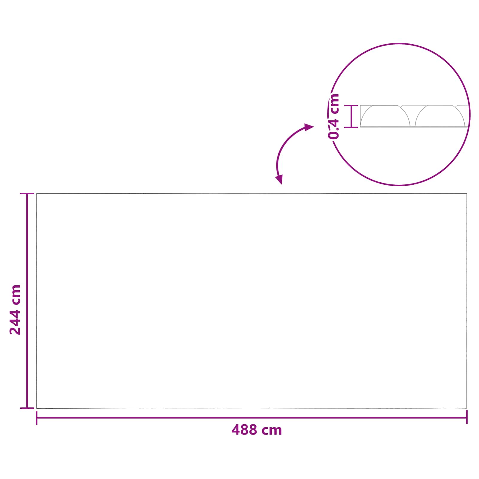 Medencefedél extra nehéz 488 x 244 cm négyzet pe fekete