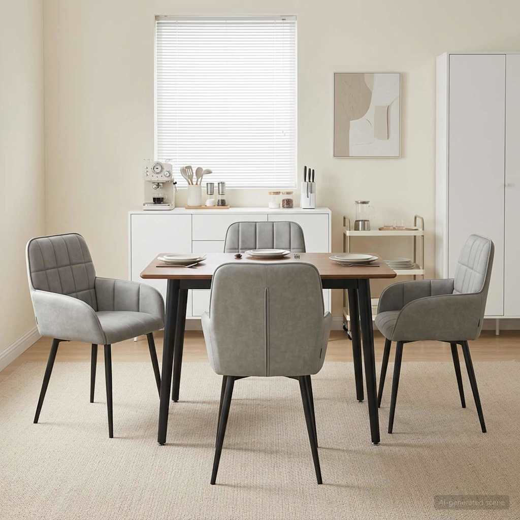 Étkező székek 4 pcs bársony világosszürke 57 x 50 x 85 cm
