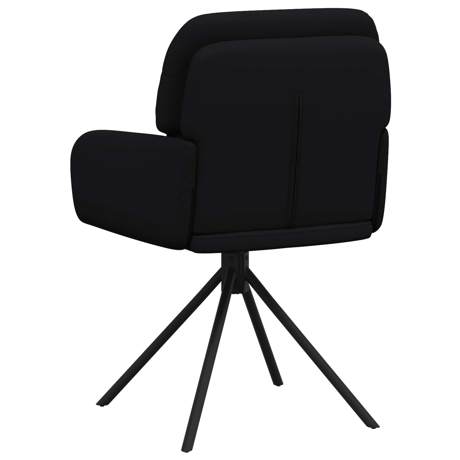 Forgós étkezős székek 6 pcs műbőr fekete 59 x 59,5 x 90 cm