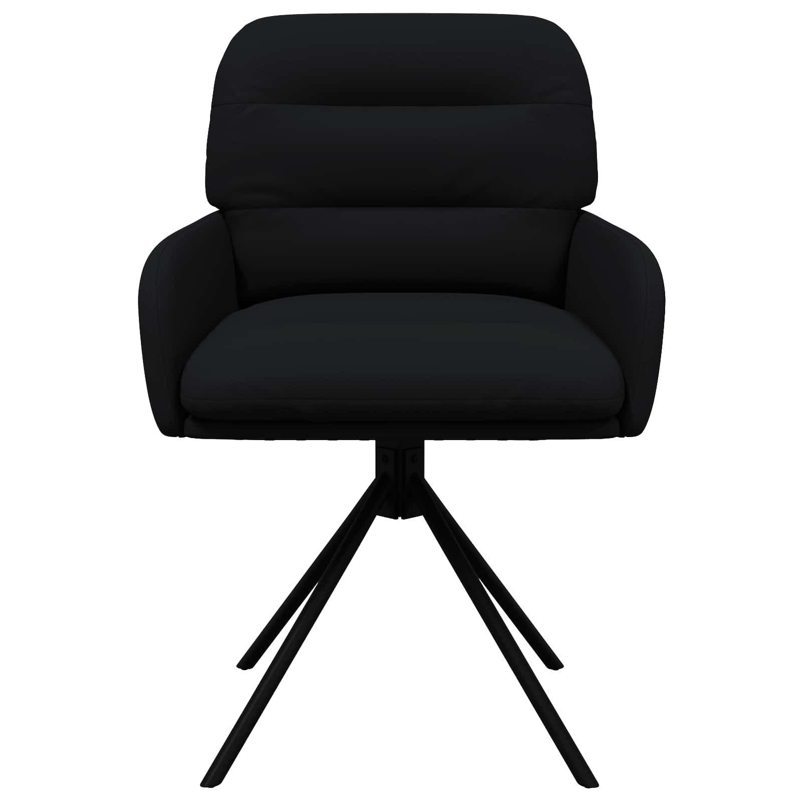Forgós étkezős székek 6 pcs műbőr fekete 59 x 59,5 x 90 cm