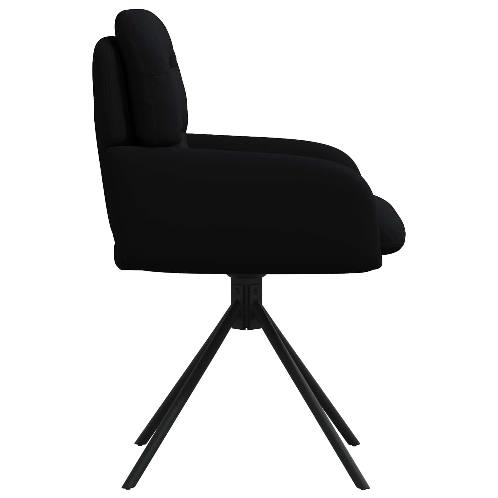 Forgós étkezős székek 6 pcs műbőr fekete 59 x 59,5 x 90 cm