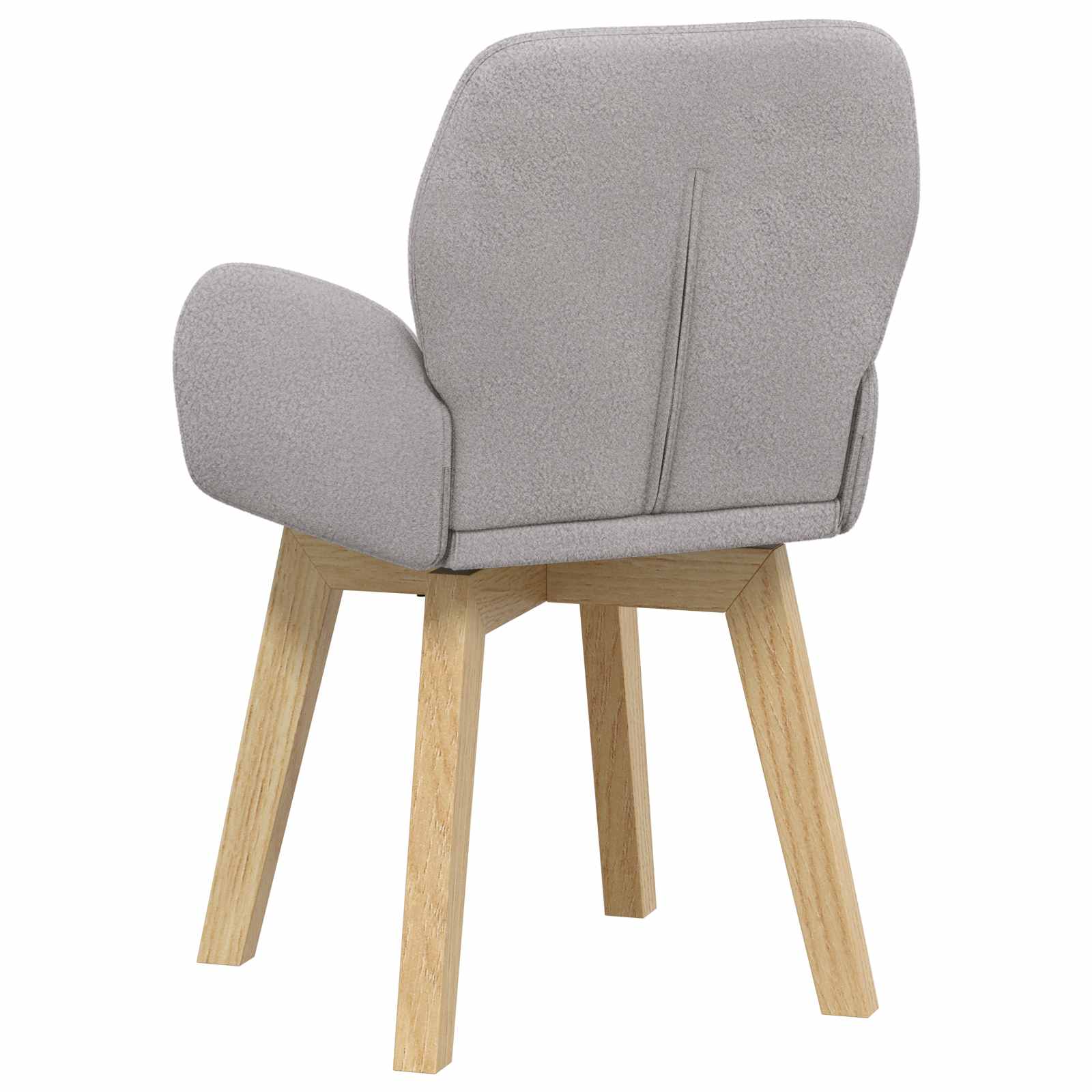 Forgós étkezős székek 6 pcs bouclé világosszürke
