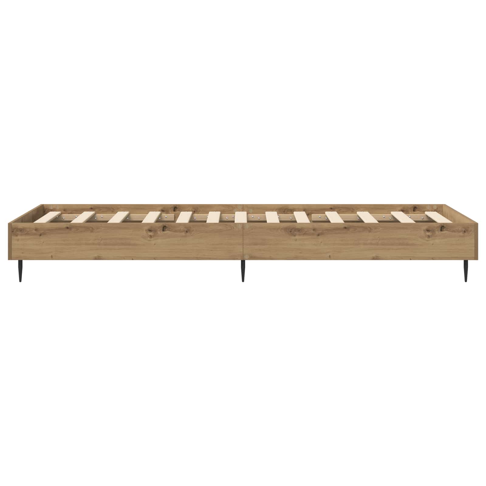 Ágykeret kézműves tölgy színű 80 x 200 cm szerelt fa