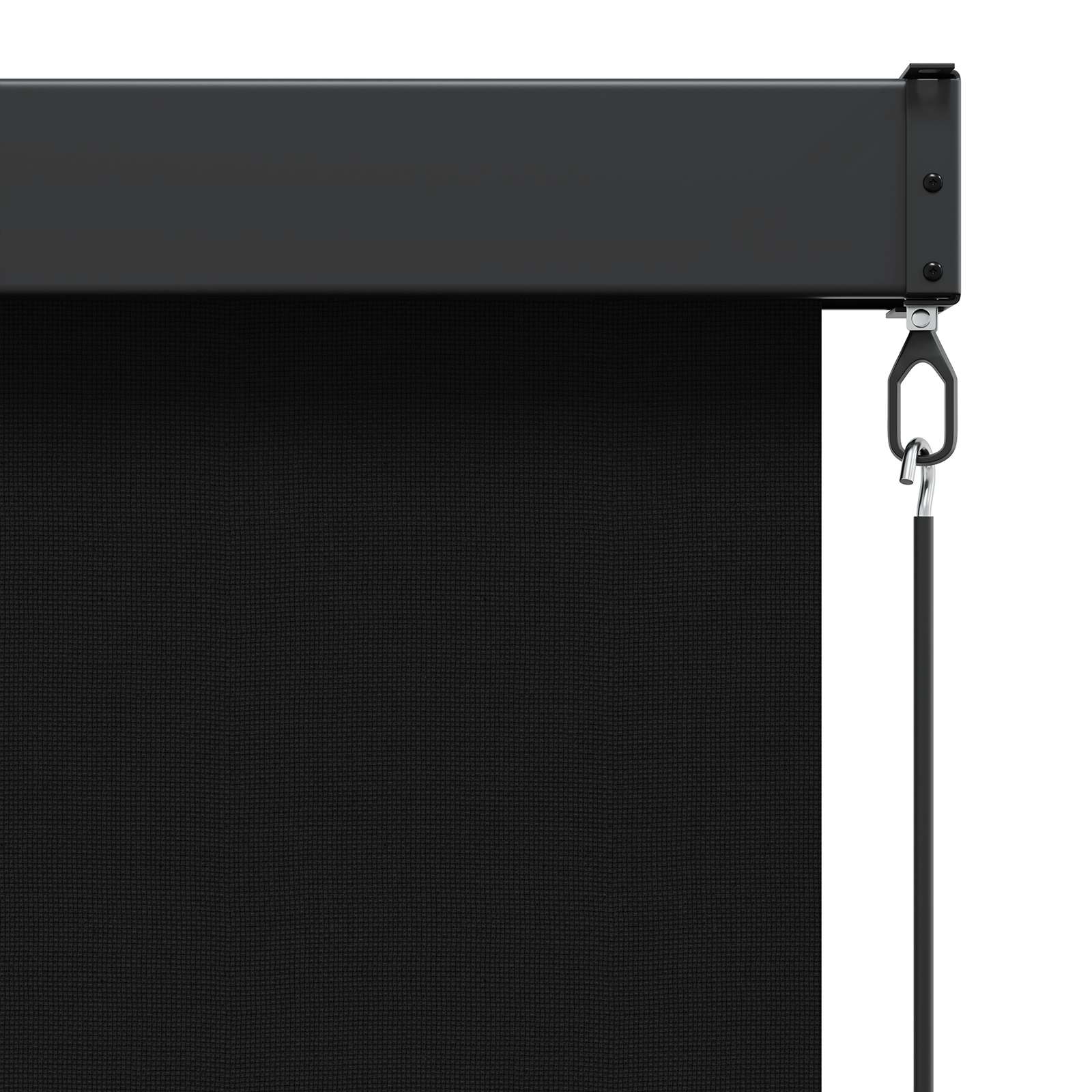 Roletta fekete 60 x 250 cm szövet és alumínium