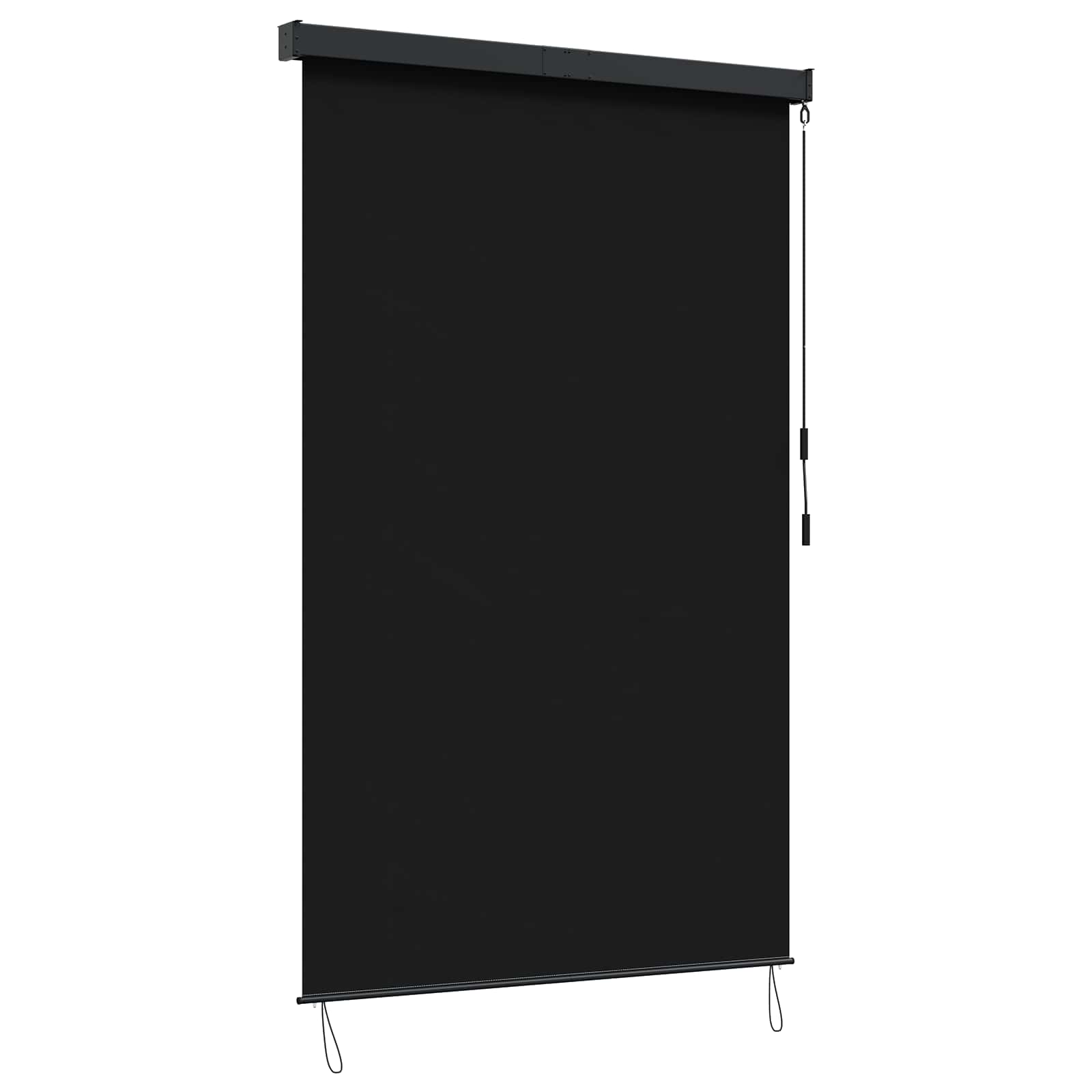 Roletta fekete 100 x 250 cm szövet és alumínium