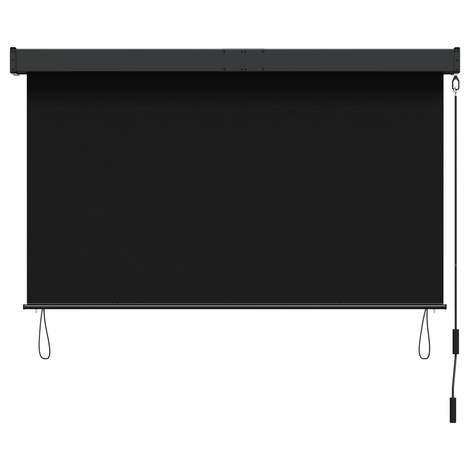 Roletta fekete 120 x 250 cm szövet és alumínium