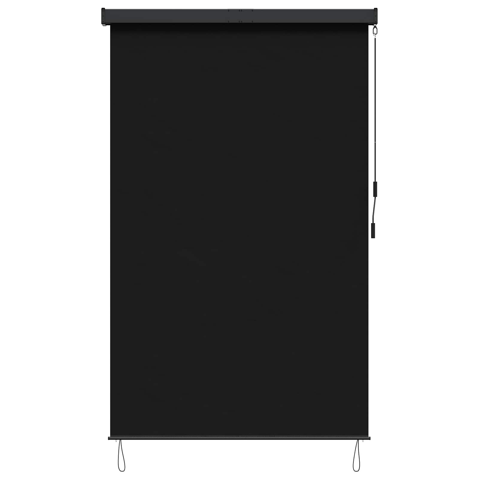 Roletta fekete 120 x 250 cm szövet és alumínium