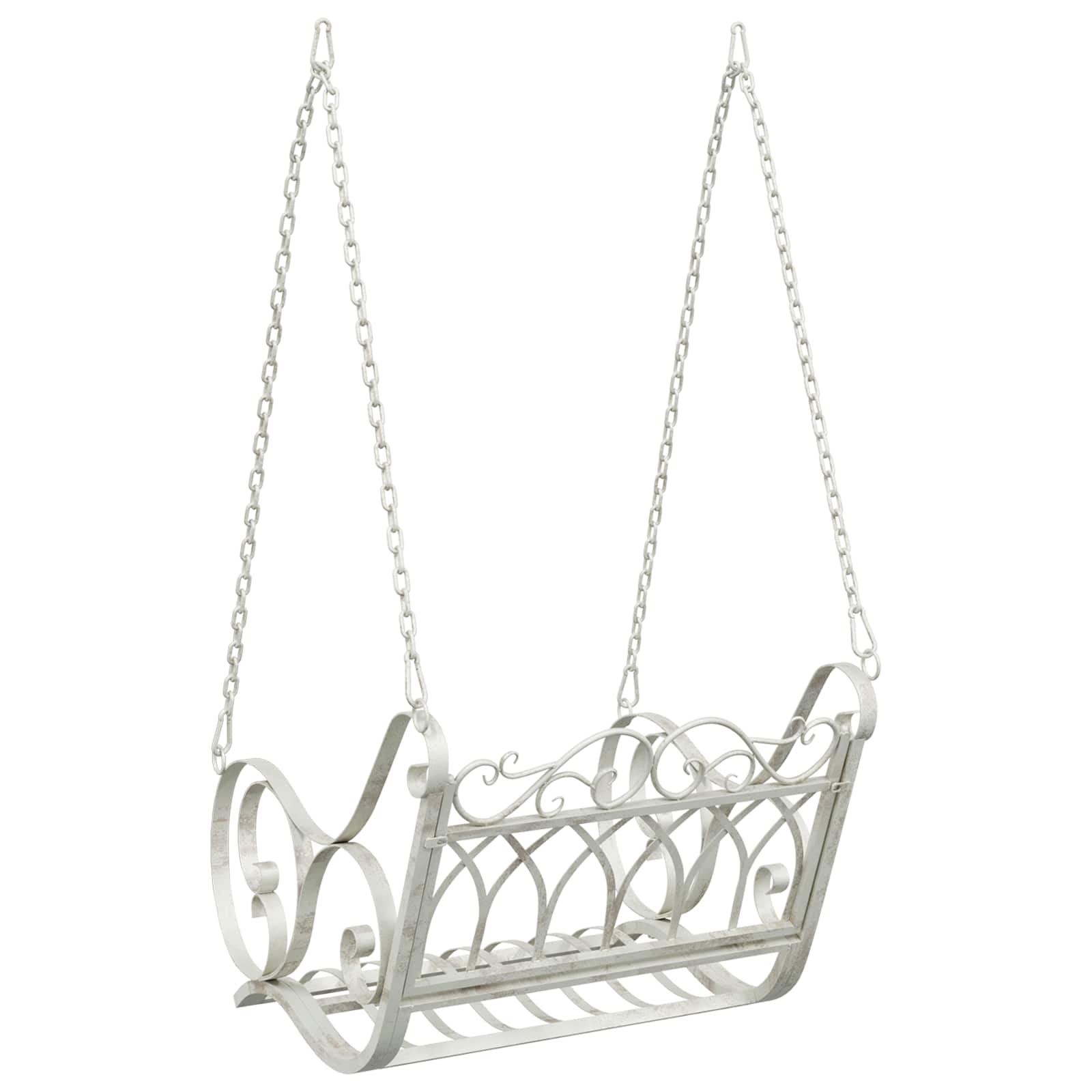 Hinta pad acél 71 x 75 x 59 cm antik fehér