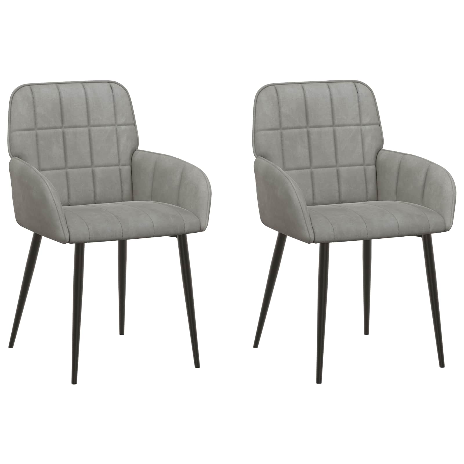 Étkező székek 2 pcs bársony világosszürke 57 x 50 x 85 cm