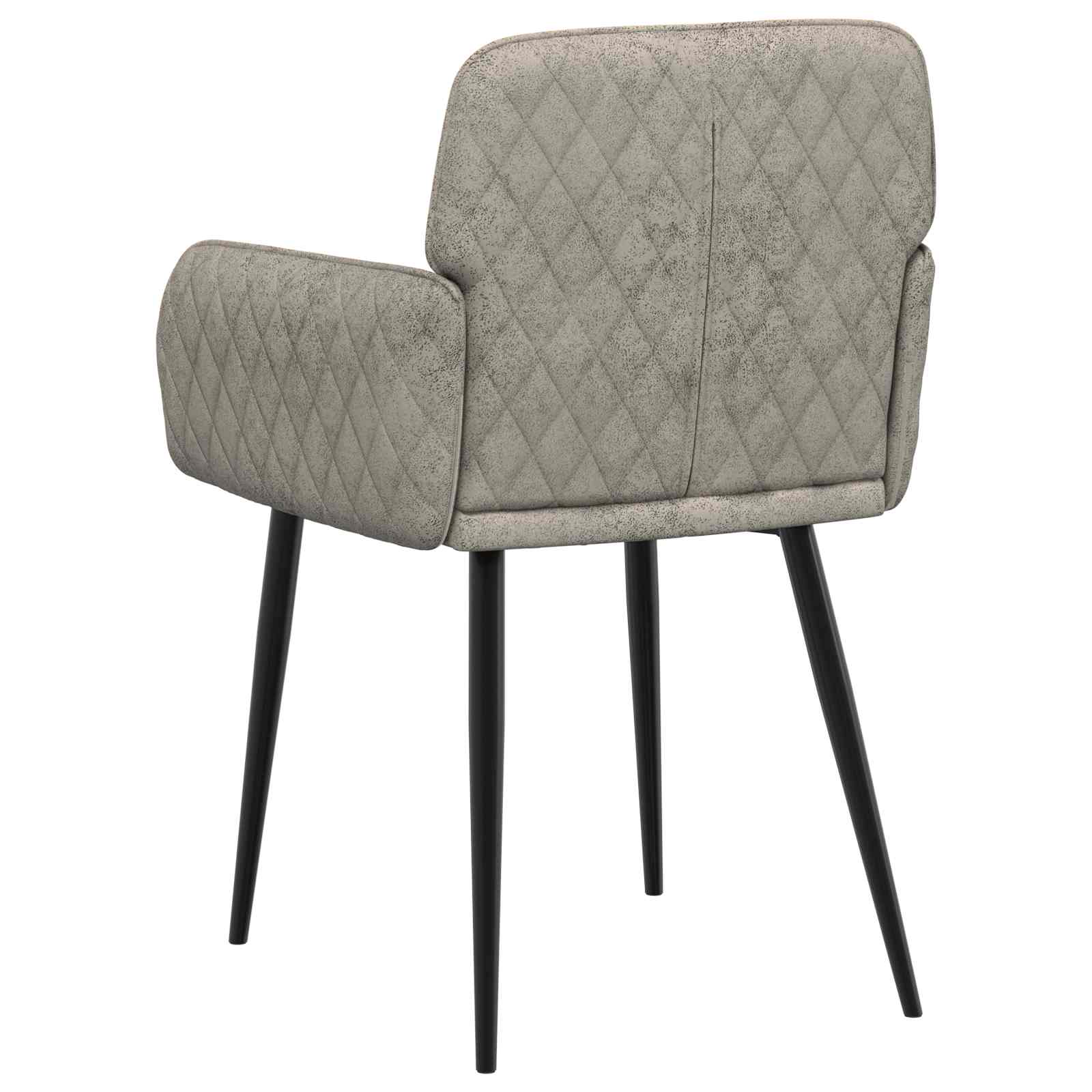 Étkező székek 2 pcs műsuede bőr világosszürke 59x56,5x85cm