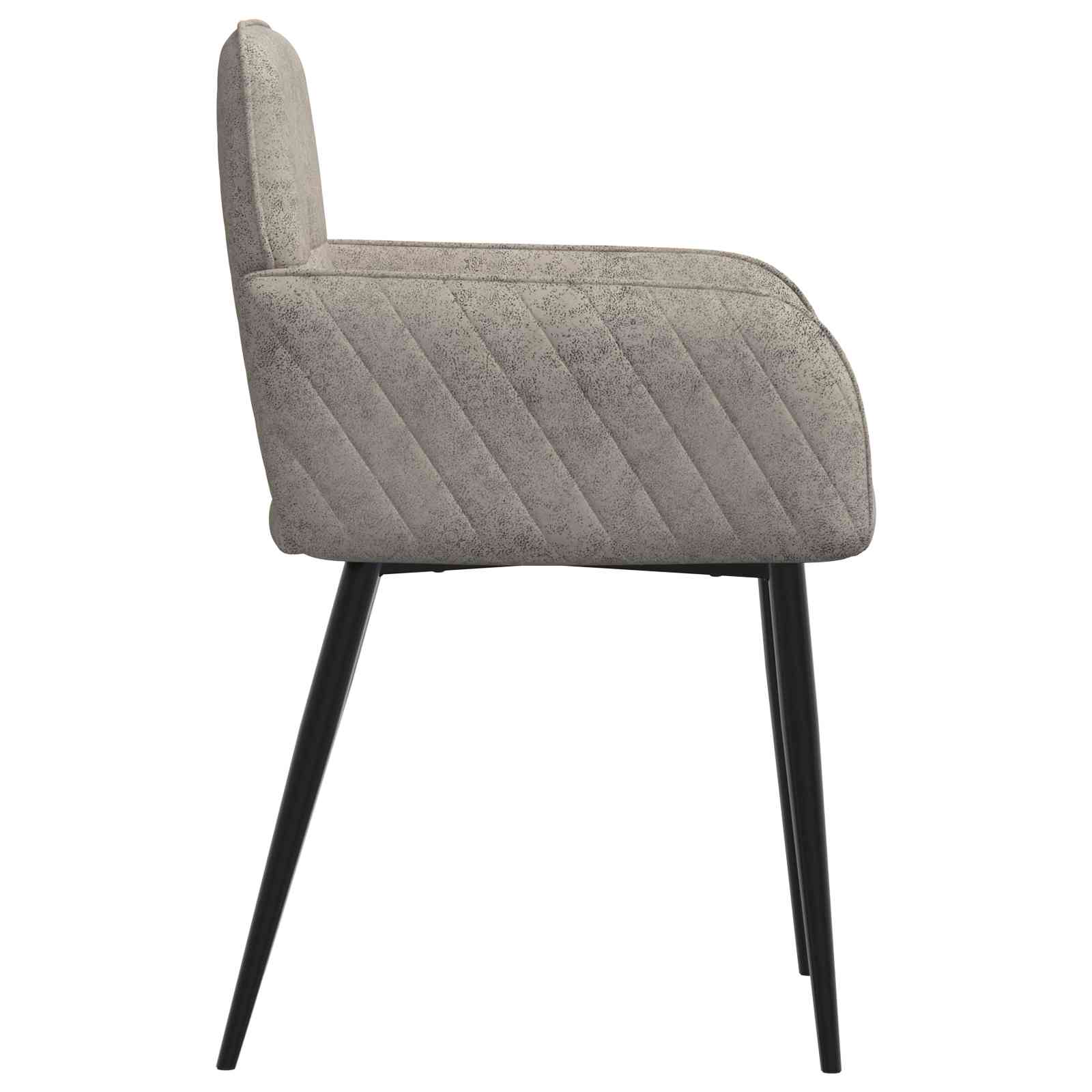 Étkező székek 2 pcs műsuede bőr világosszürke 59x56,5x85cm