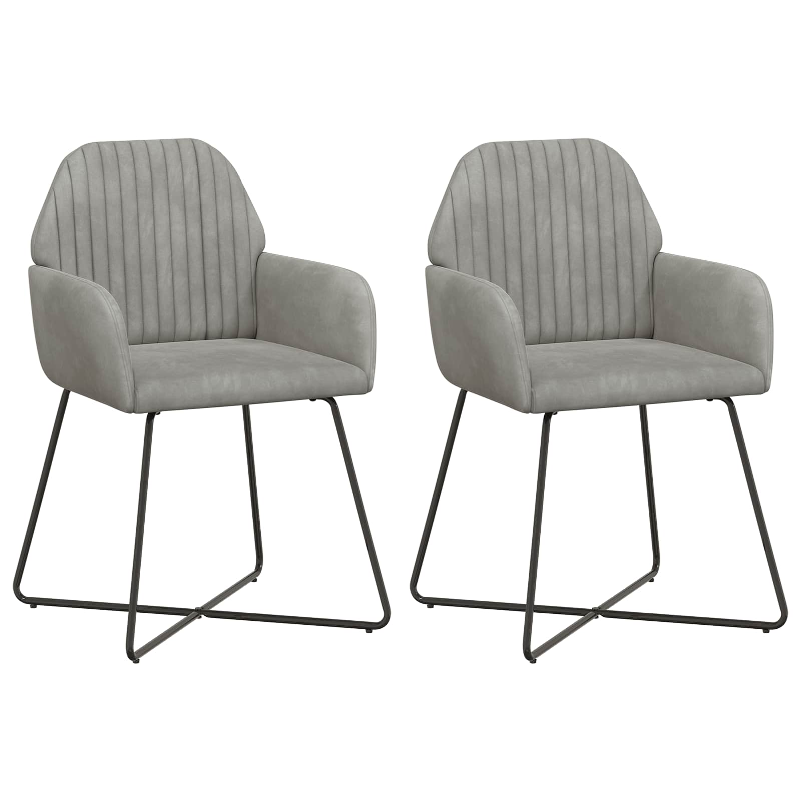Étkező székek 2 pcs bársony világosszürke 55 x 50 x 84 cm