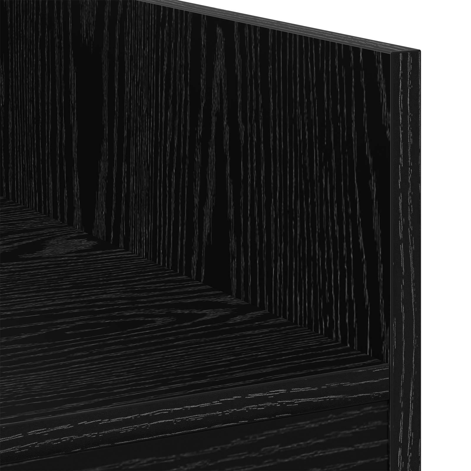 Dj asztal fekete tölgy 102 x 45 x 102 cm szerelt fa