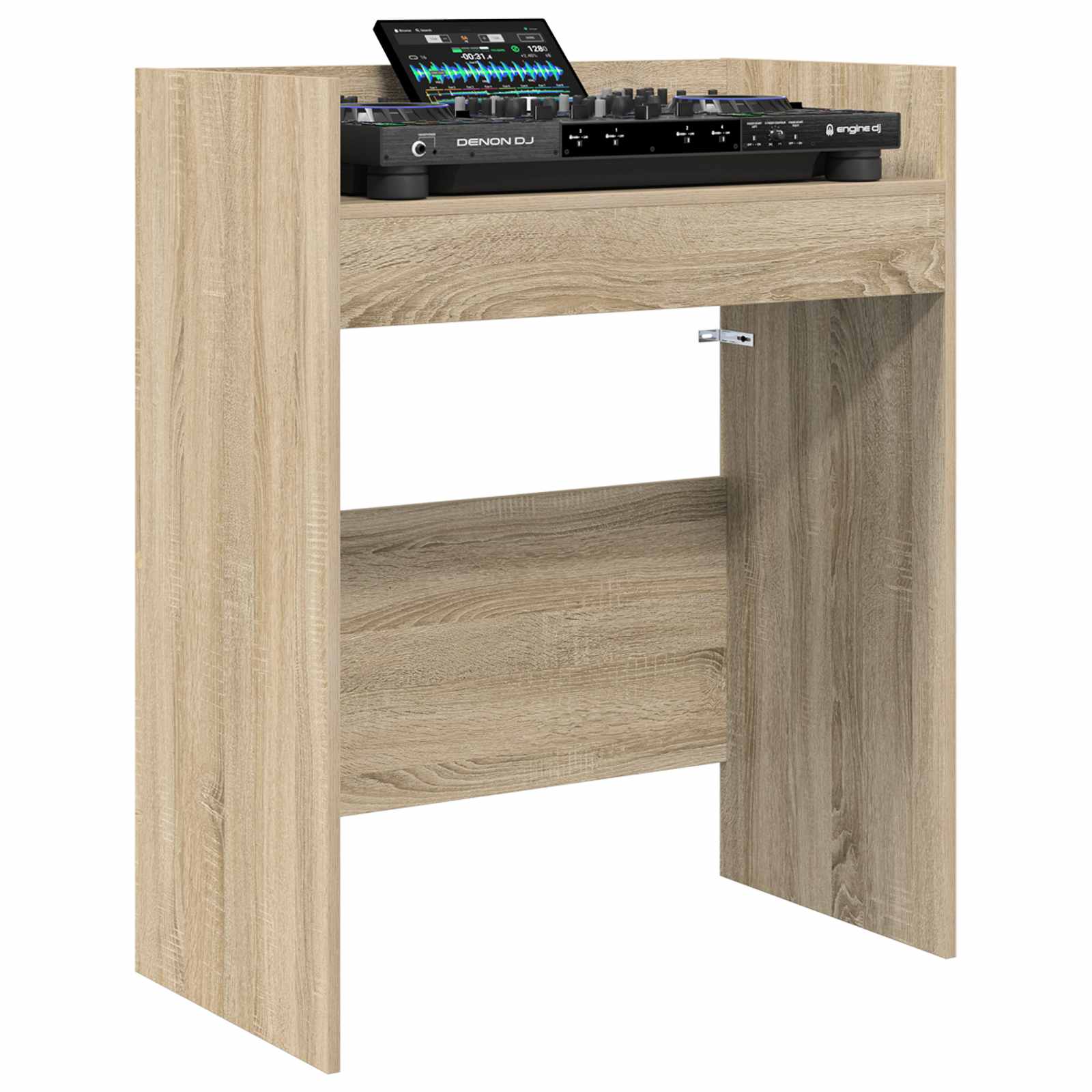 Dj asztal sonoma tölgy 102 x 45 x 102 cm szerelt fa
