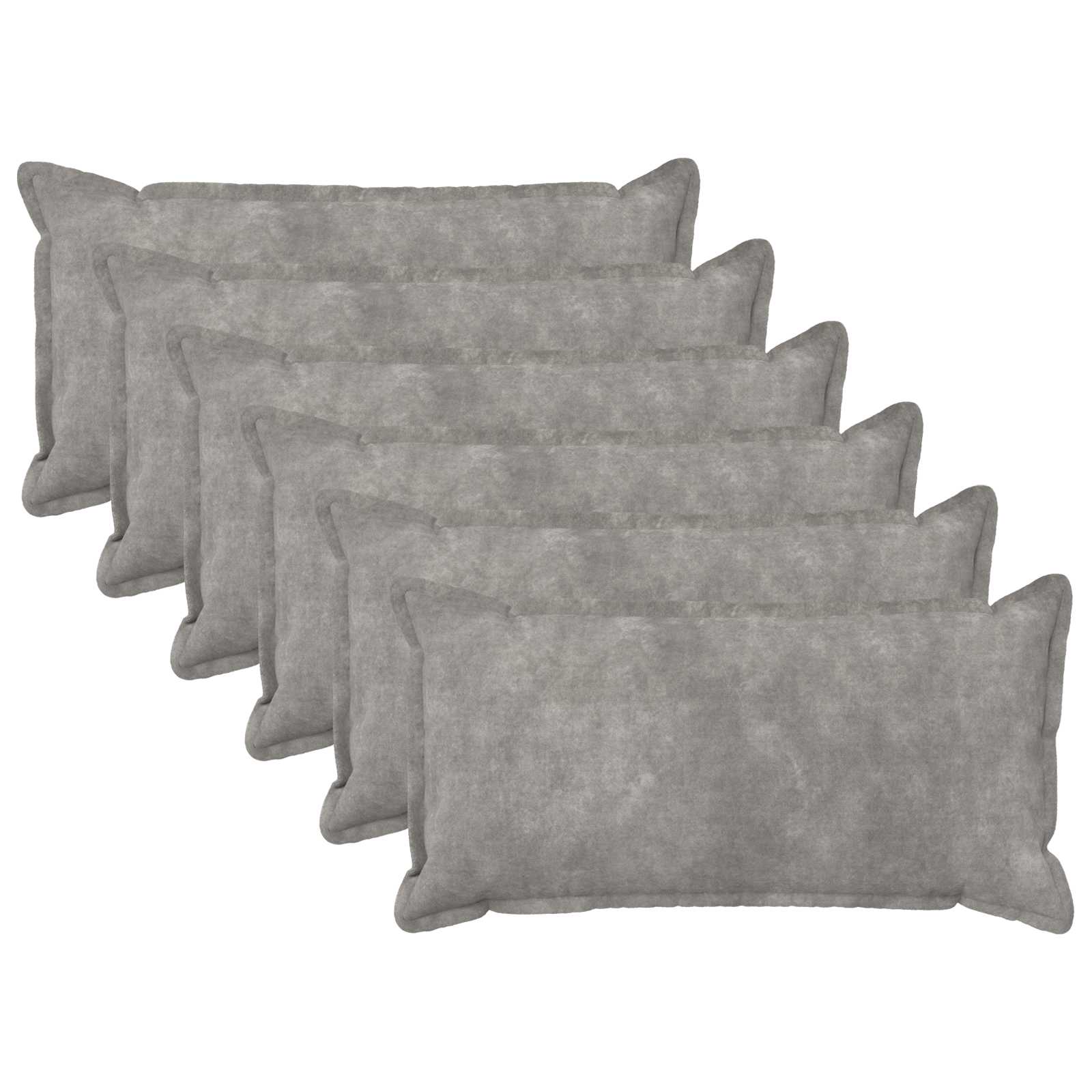 Párna huzat 6 pcs houten világosszürke 40 x 70 cm