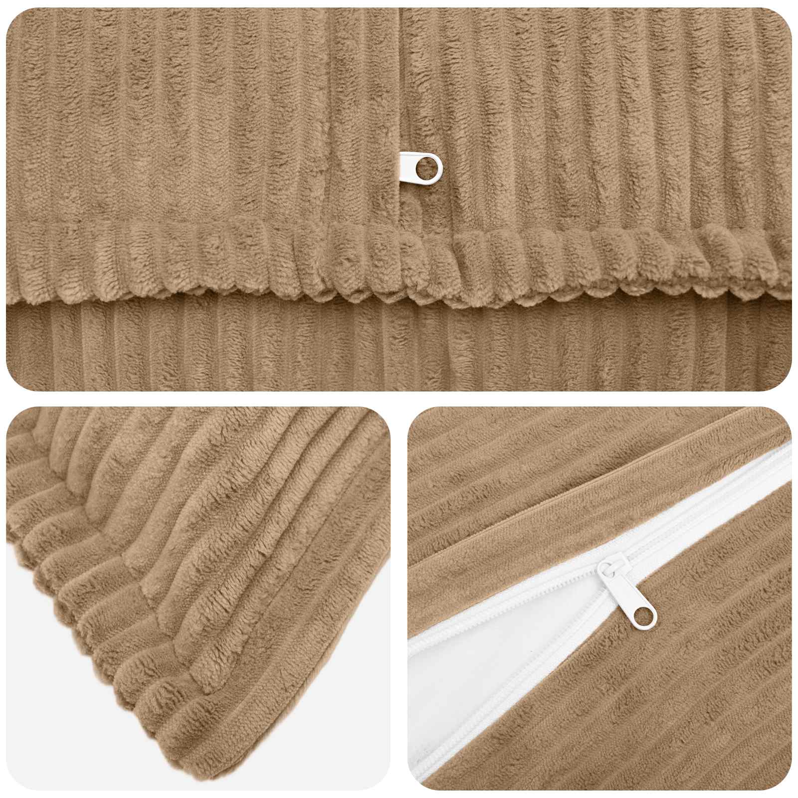 Párna huzat 2 db houten barna 50 x 50 cm cord