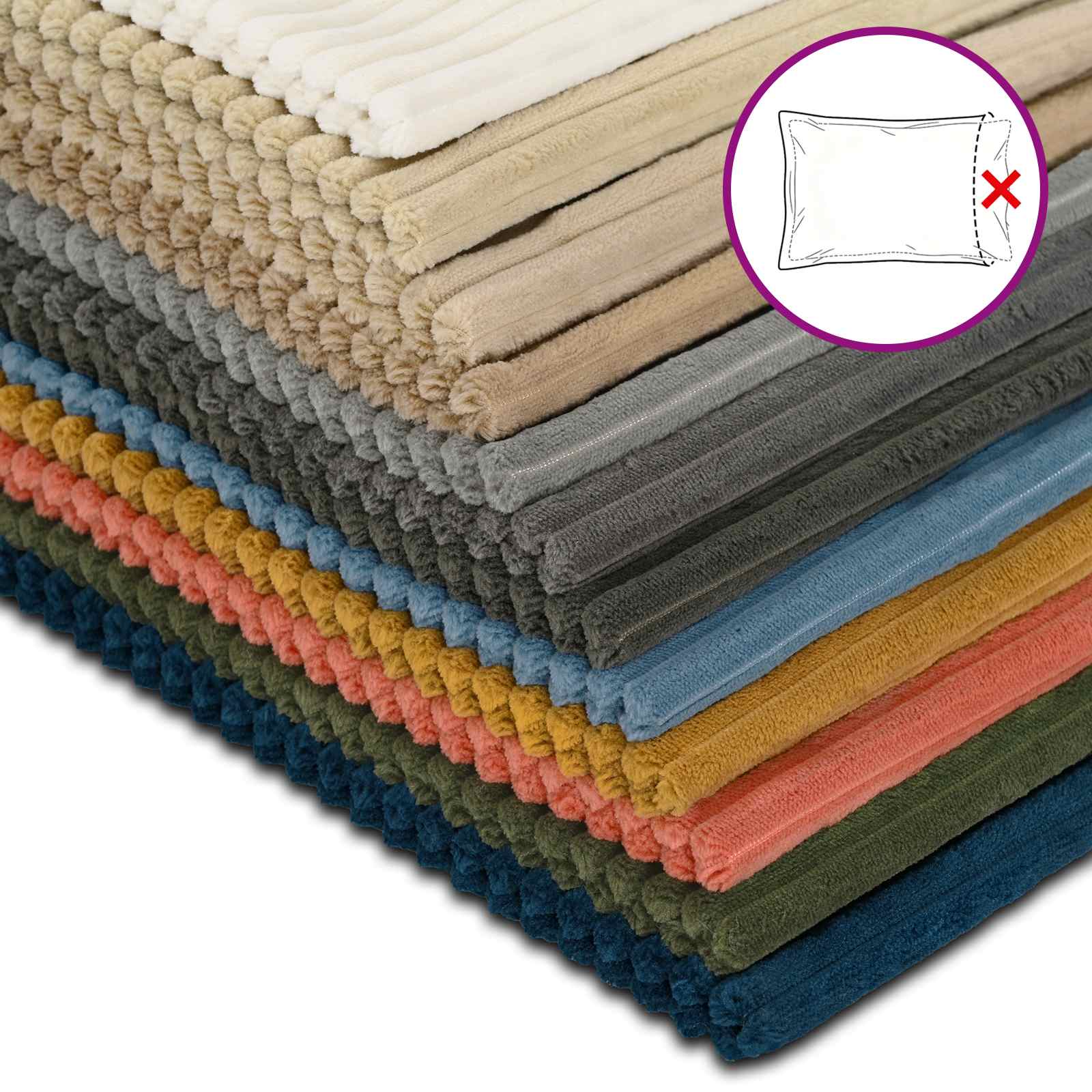 Párna huzat 2 db houten barna 50 x 50 cm cord